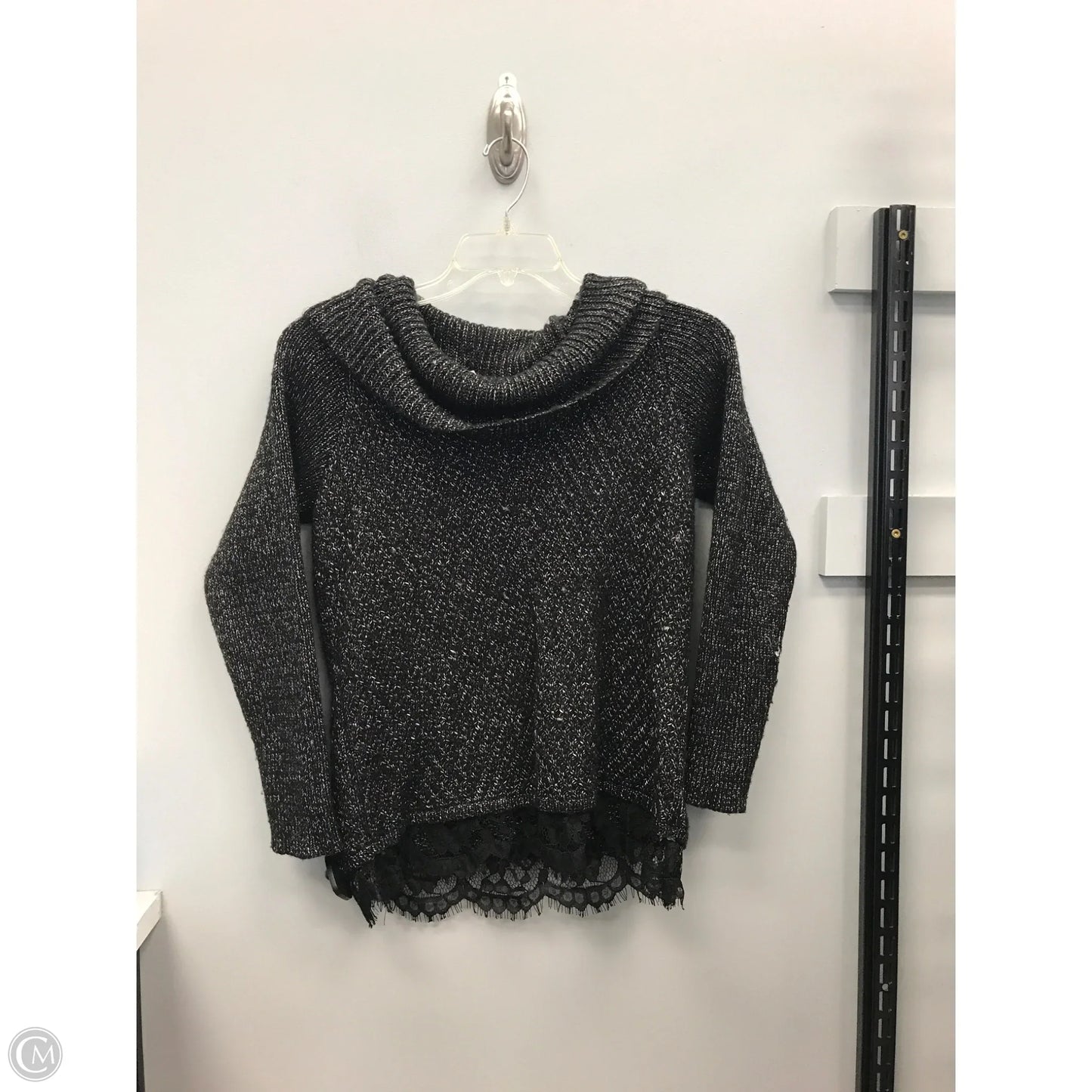 Sweater By White House Black Market In Black & Silver, Size: M