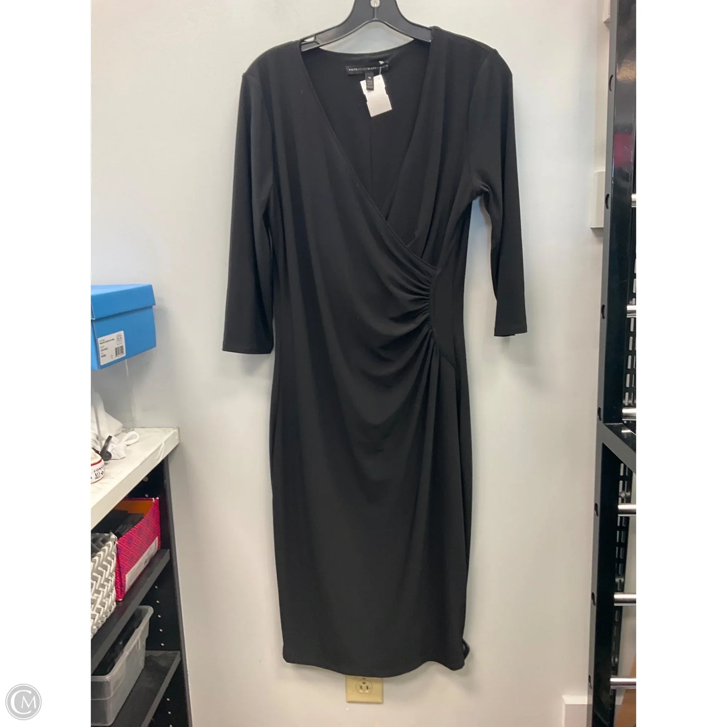 Dress Party Midi By White House Black Market In Black, Size: M