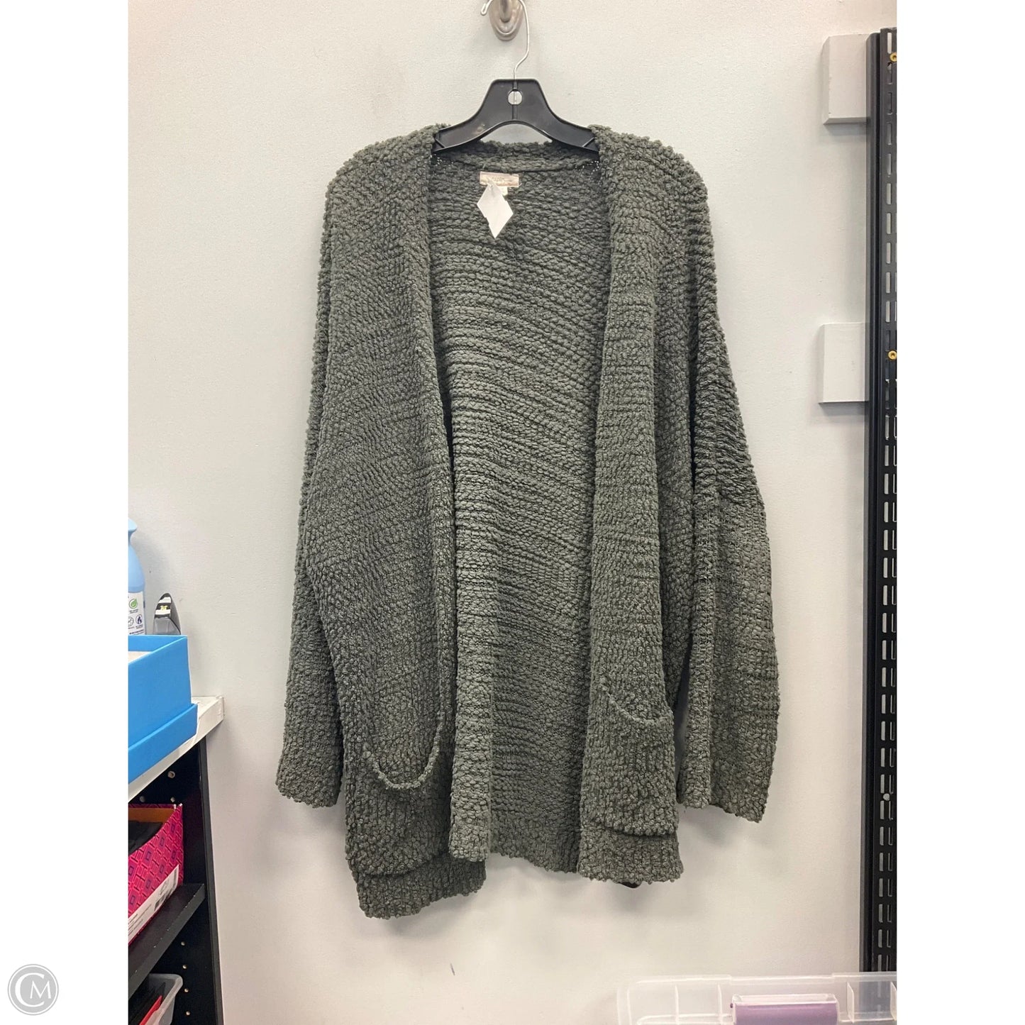 Sweater Cardigan By Cupio In Green, Size: 3x