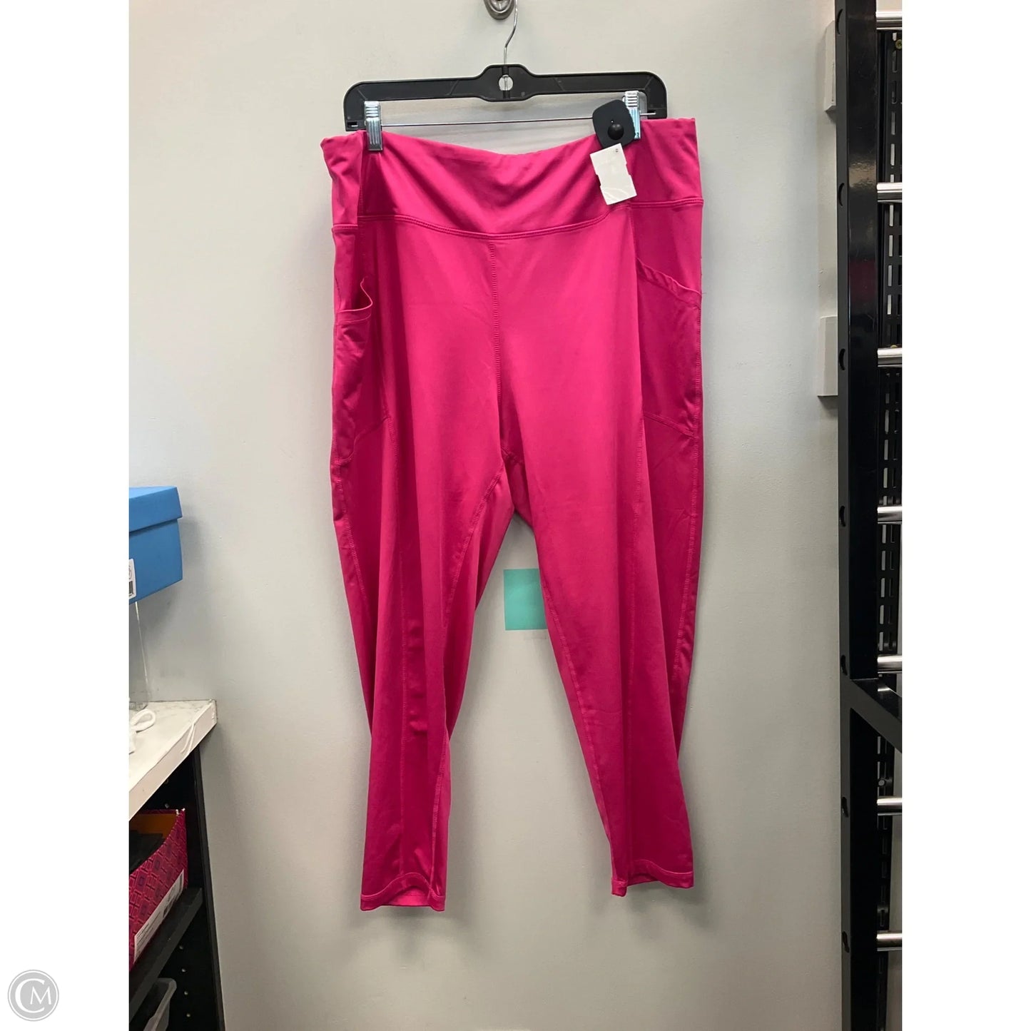 Athletic Leggings By Pro Player In Pink, Size: 2x