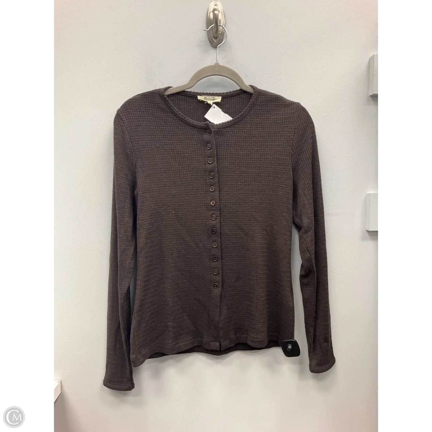 Top Long Sleeve By Madewell In Brown, Size: L