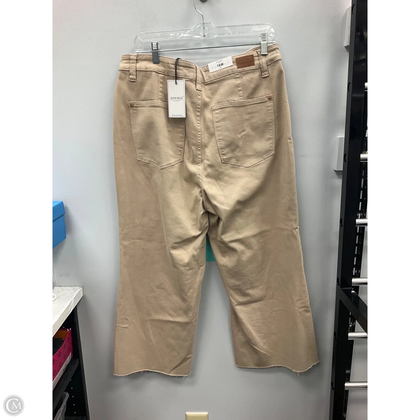 Pants Wide Leg By Judy Blue In Tan, Size: 16