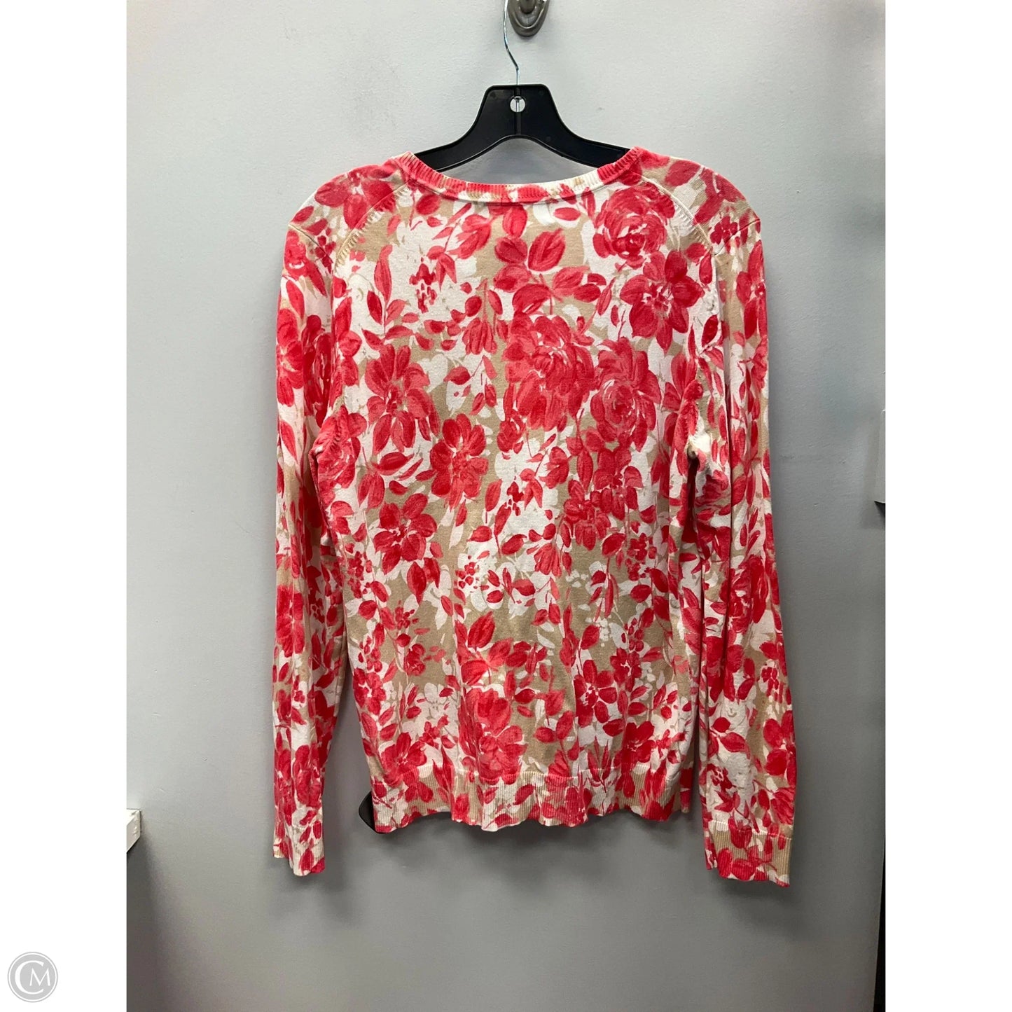 Cardigan By Karen Scott In Floral Print, Size: M