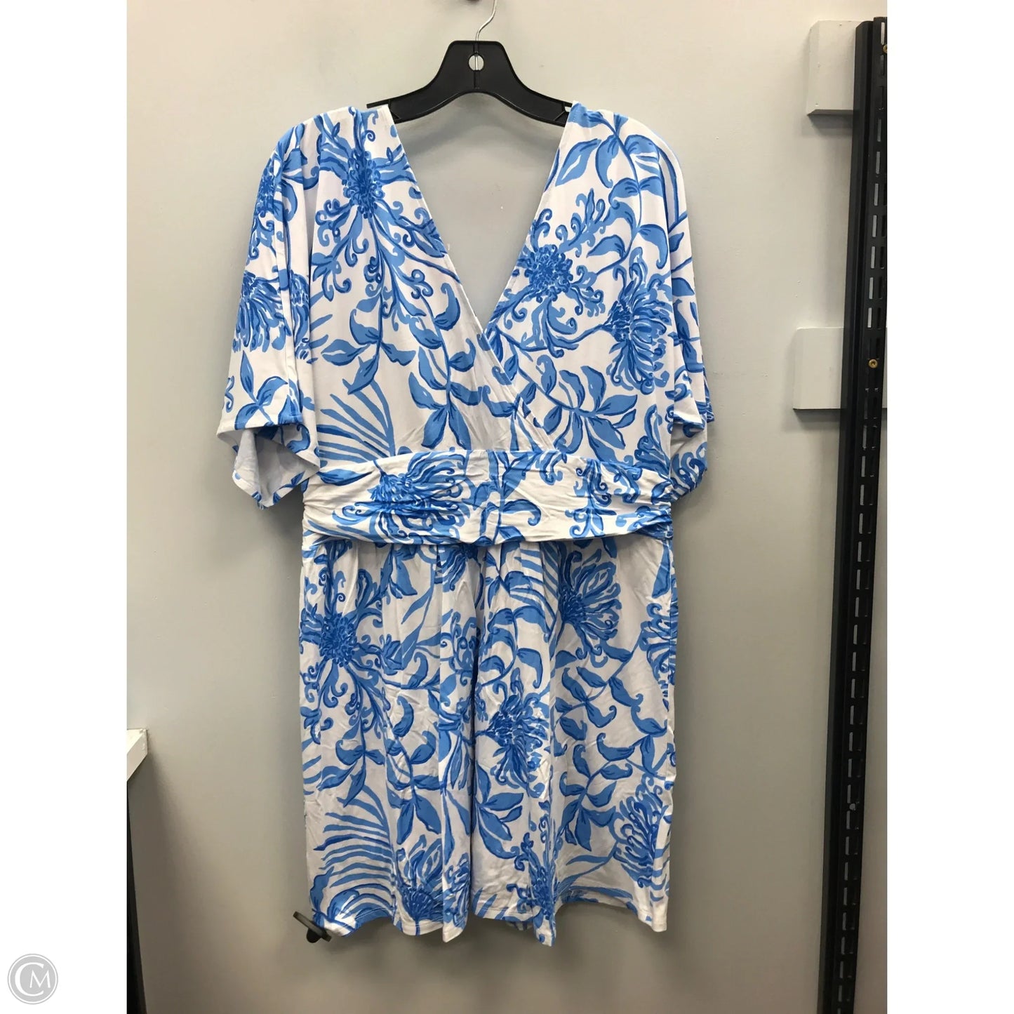 Dress Designer By Lilly Pulitzer In Blue & White, Size: Xxl