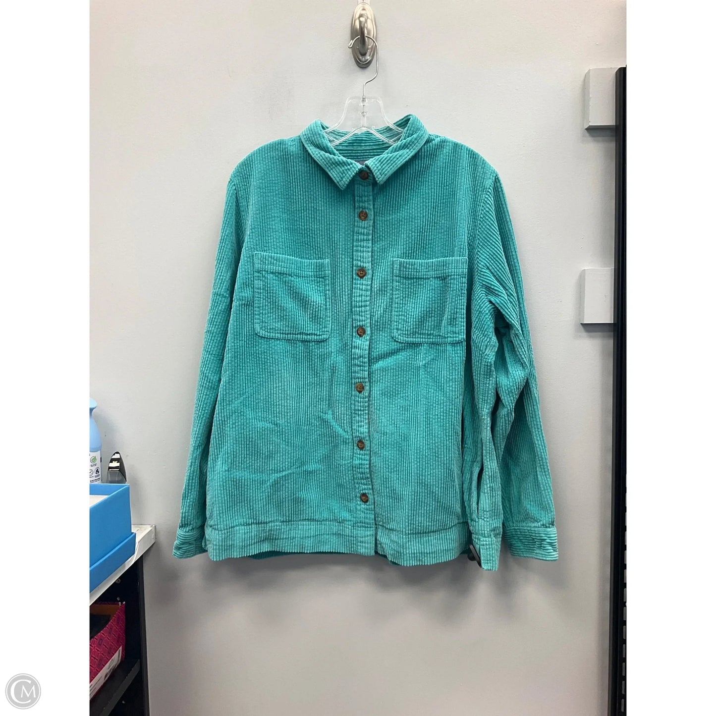 Top Long Sleeve By L.l. Bean In Teal, Size: Xl