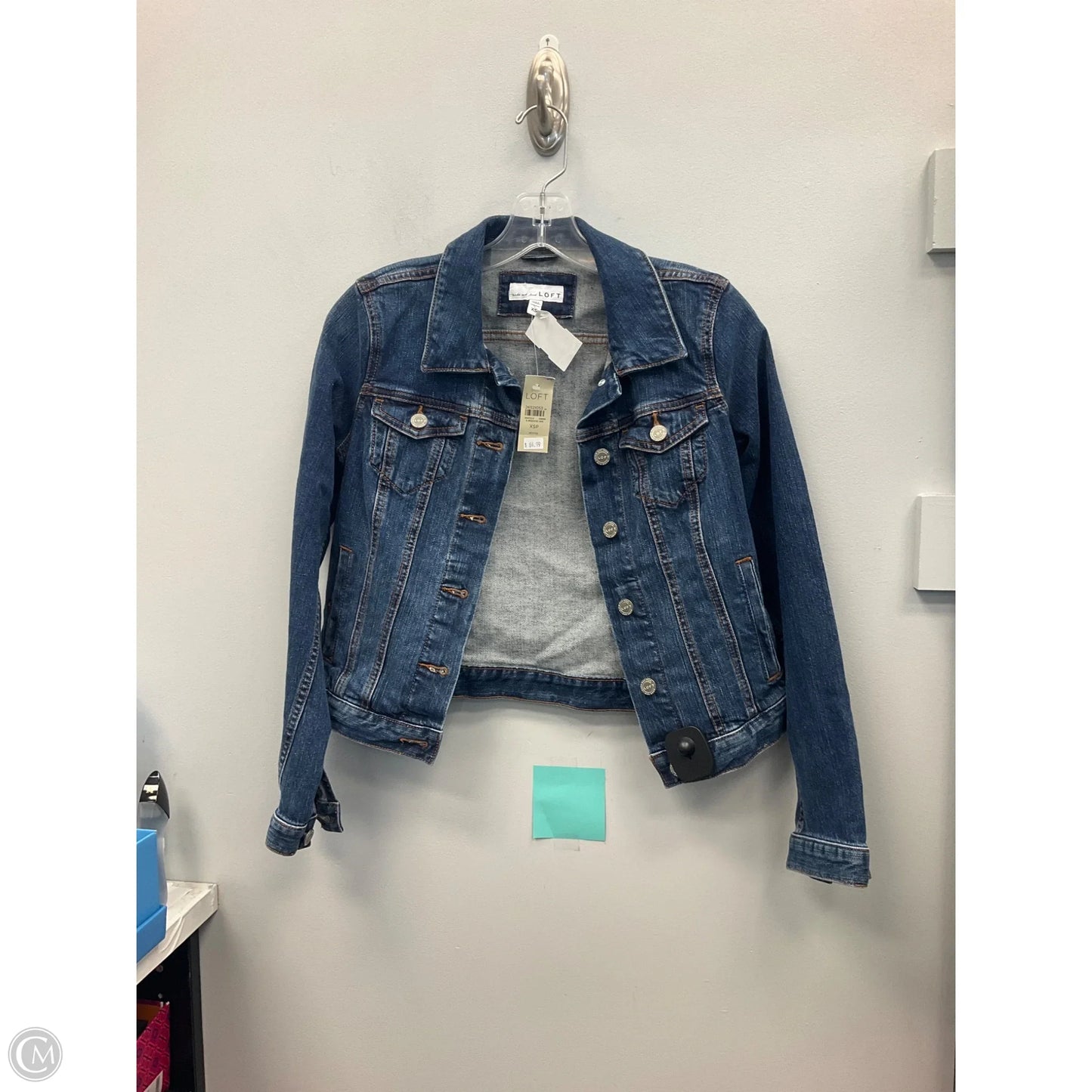 Jacket Denim By Loft In Blue Denim, Size: Xs