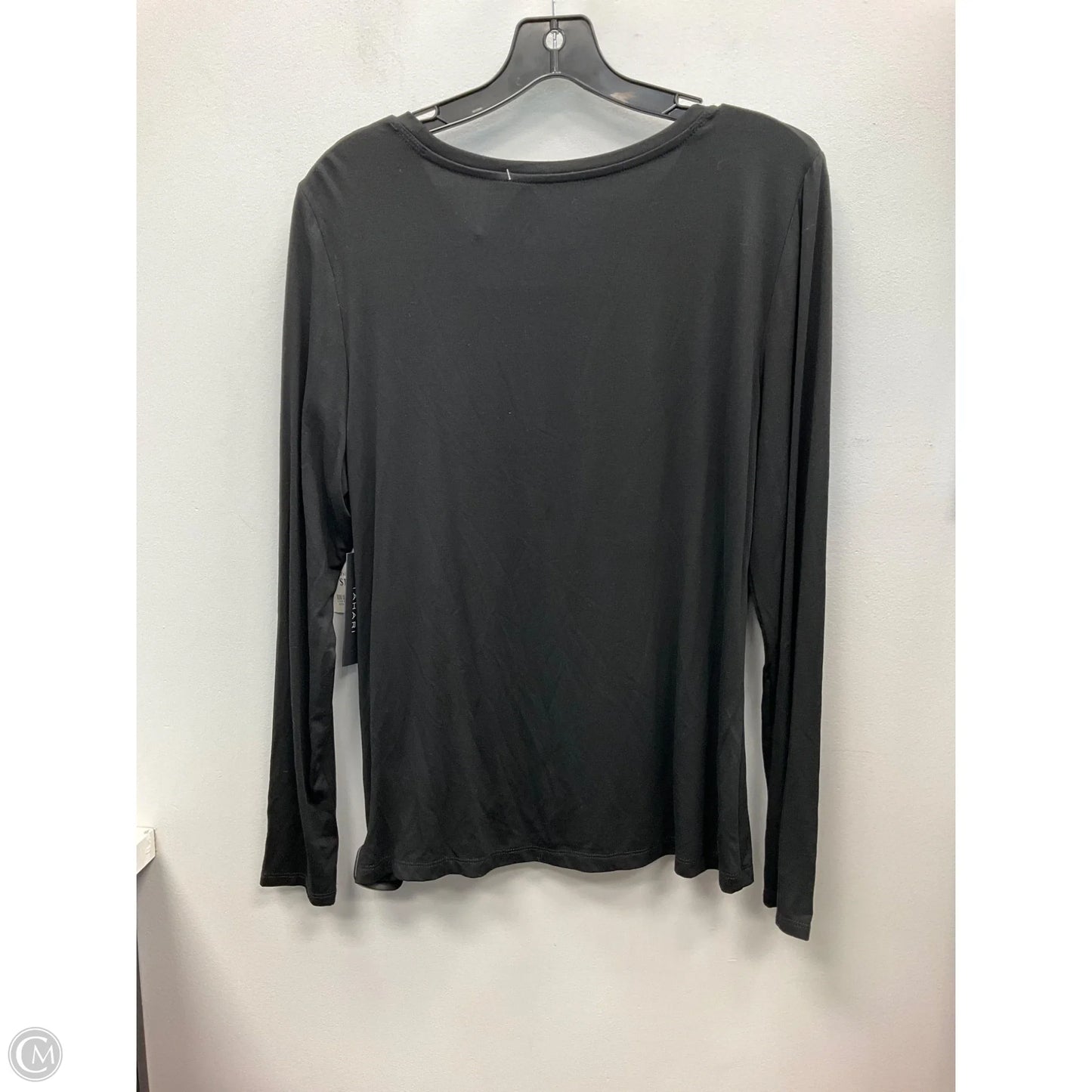 Top Long Sleeve Basic By Tahari In Black, Size: L