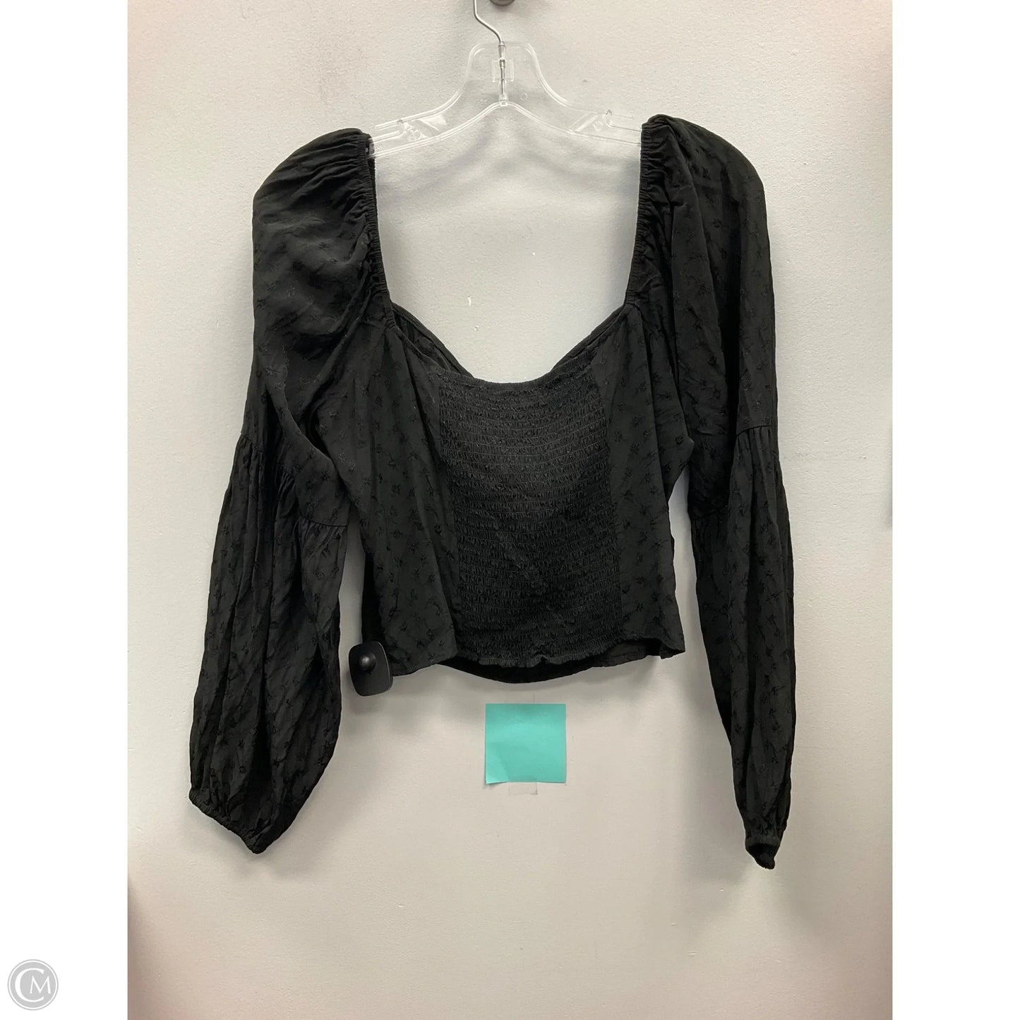 Top Long Sleeve By Paige In Black, Size: L