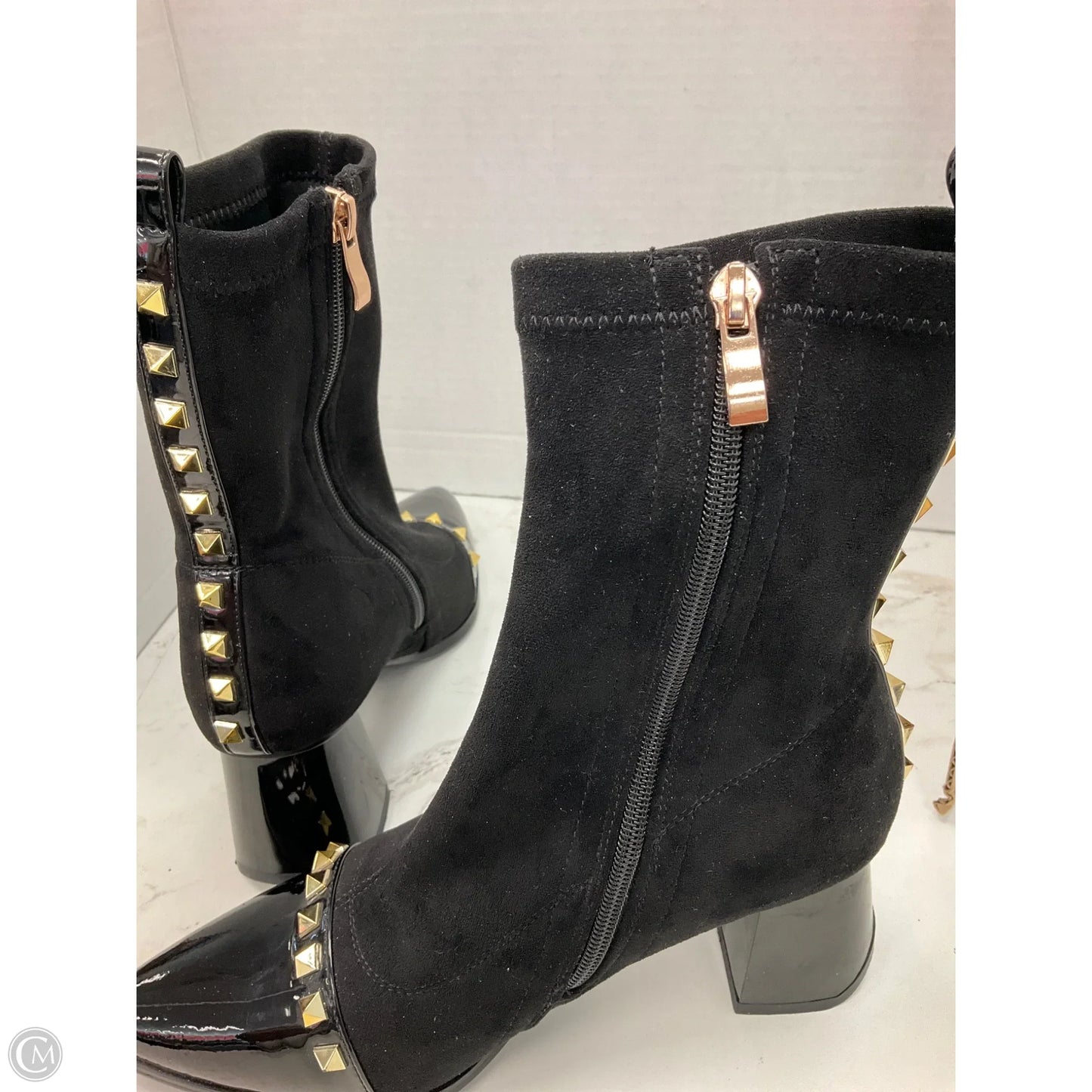 Boots Ankle Heels By Cmc In Black, Size: 8