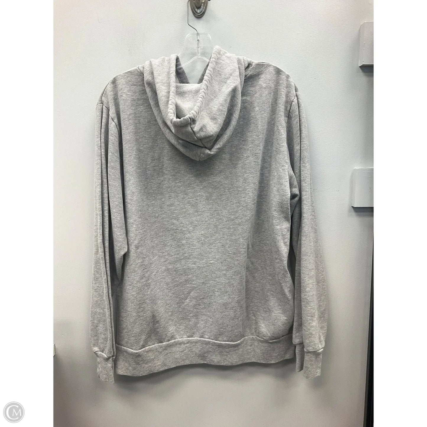 Sweatshirt Hoodie By Disney In Grey, Size: L