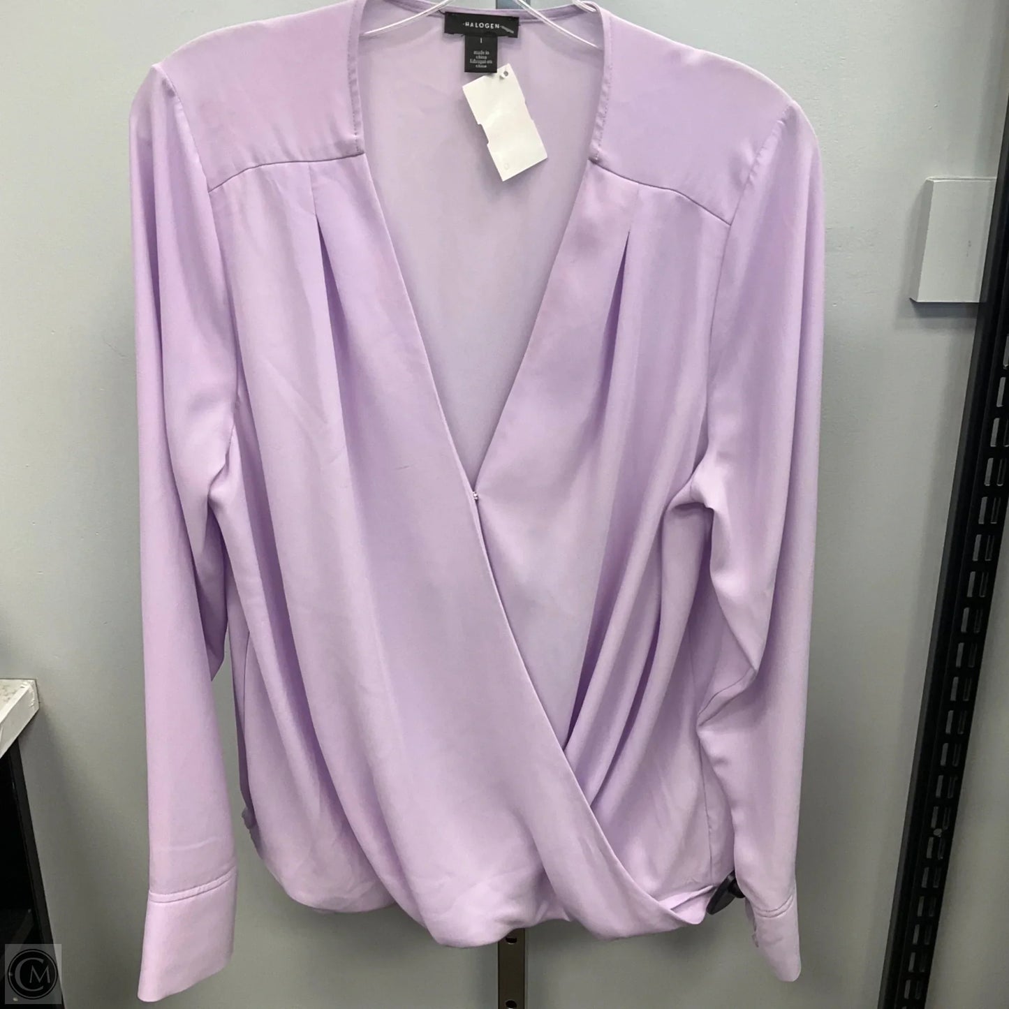 Top Long Sleeve By Halogen In Purple, Size: L