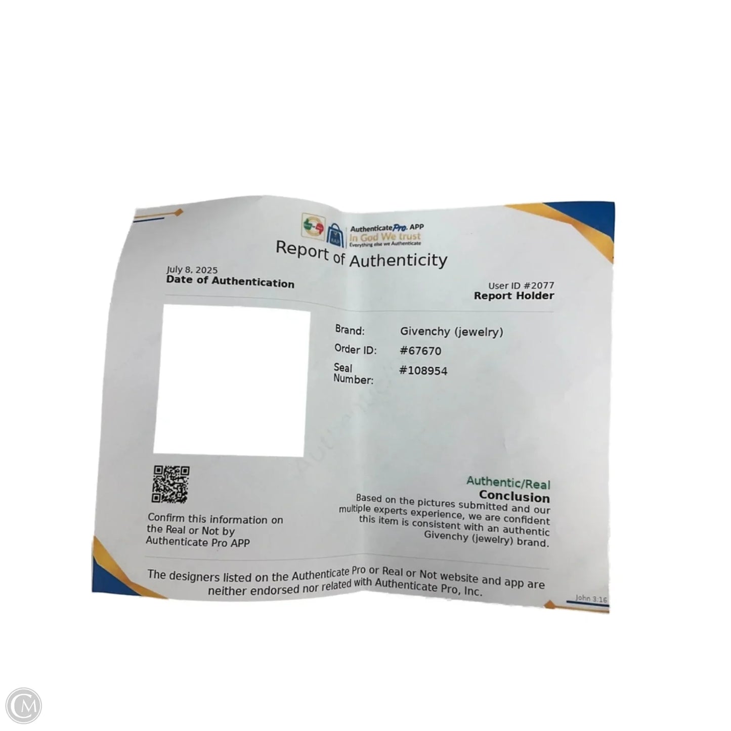 Necklace Luxury Designer By Givenchy