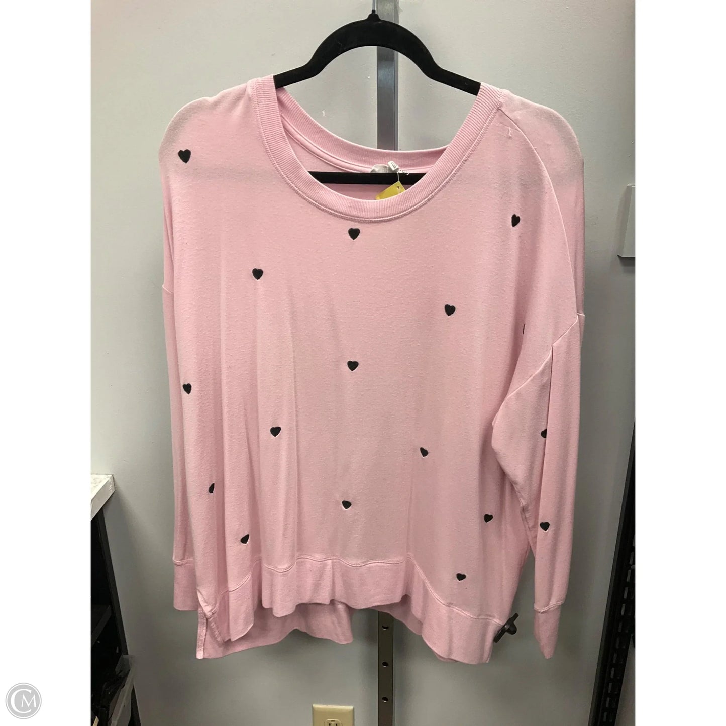 Top Long Sleeve By Workshop In Pink, Size: 1x
