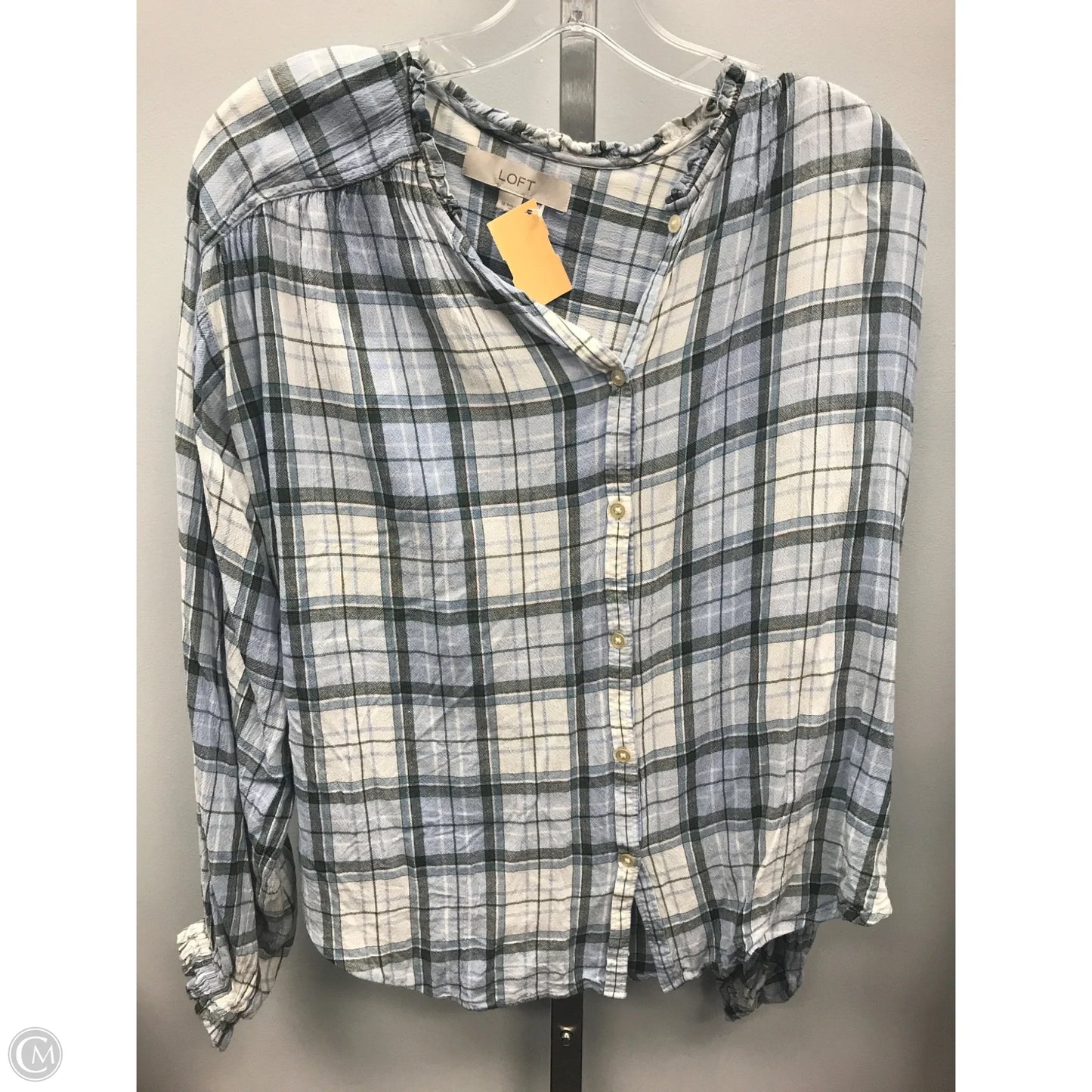 Top Long Sleeve By Loft In Blue, Size: M