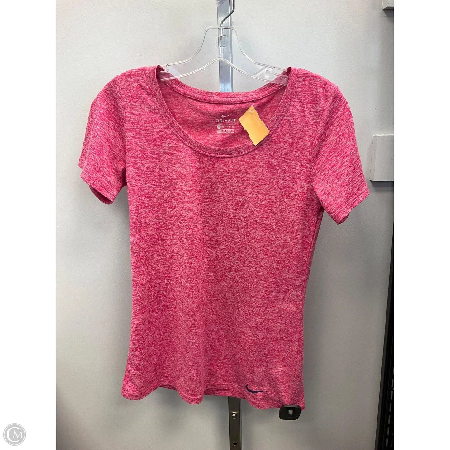 Athletic Top Short Sleeve By Nike In Pink, Size: Xs