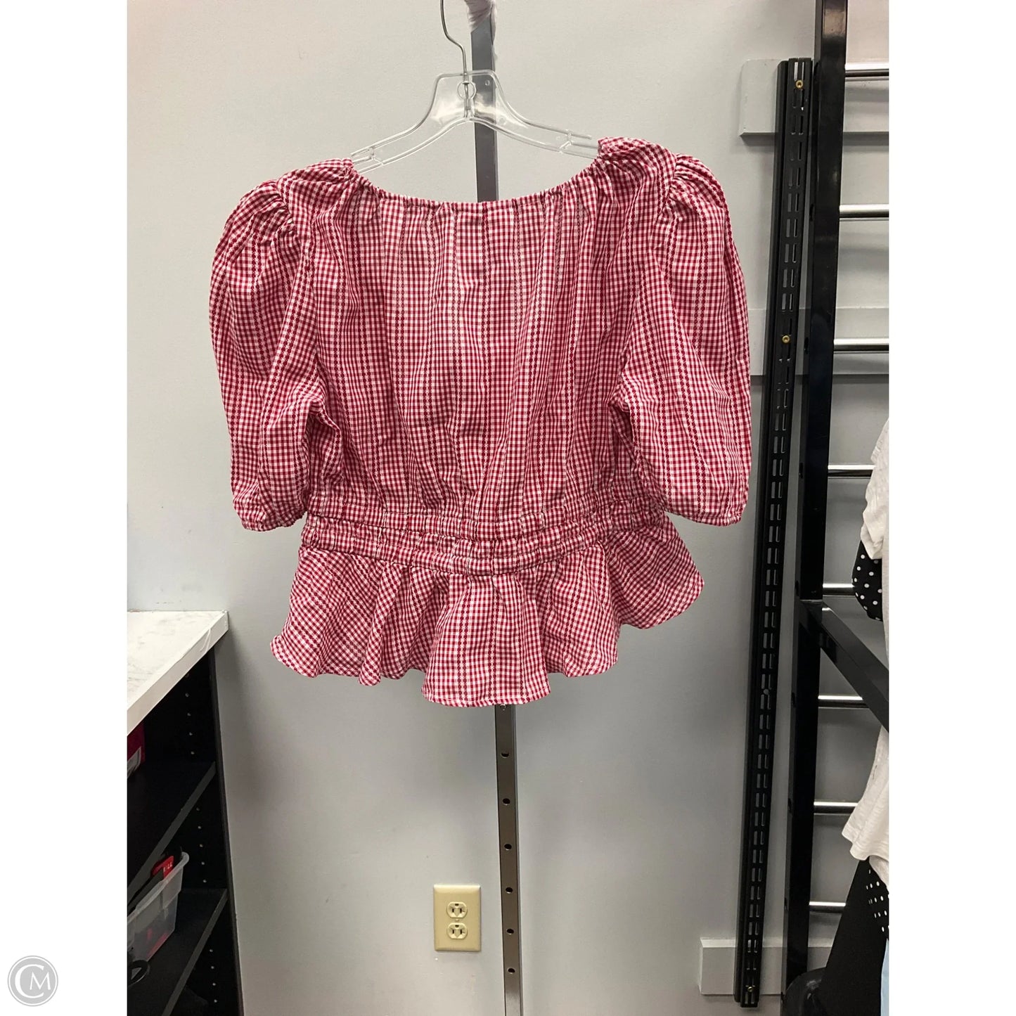Top Short Sleeve By Joie In Red & White, Size: M