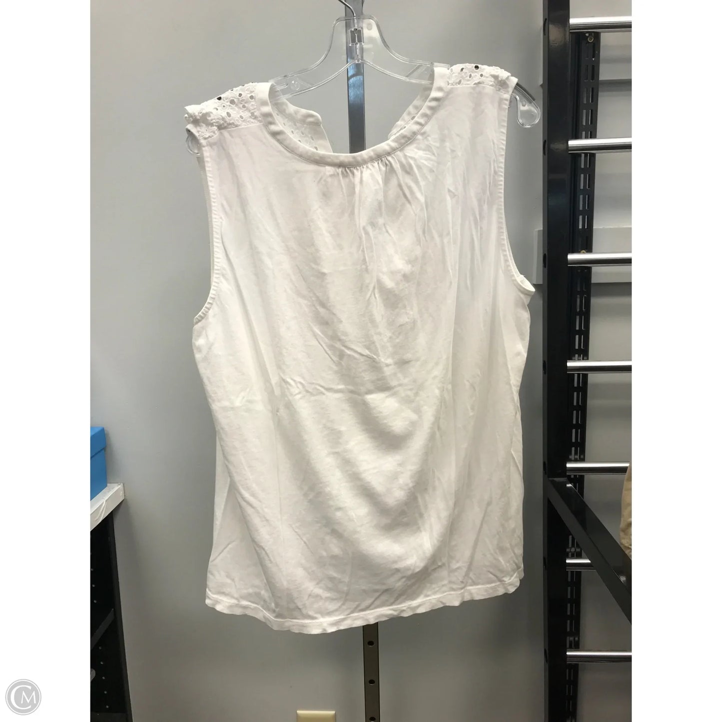 Top Sleeveless By Loft In White, Size: Xl