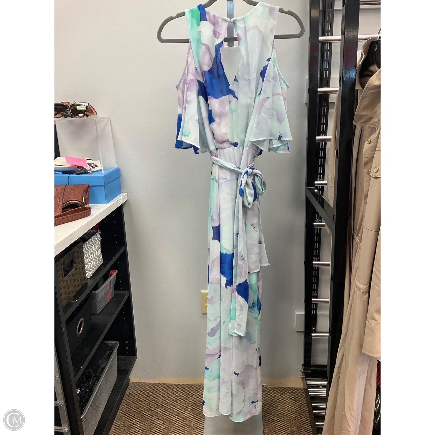 Dress Casual Maxi By Calvin Klein In Floral Print, Size: 12