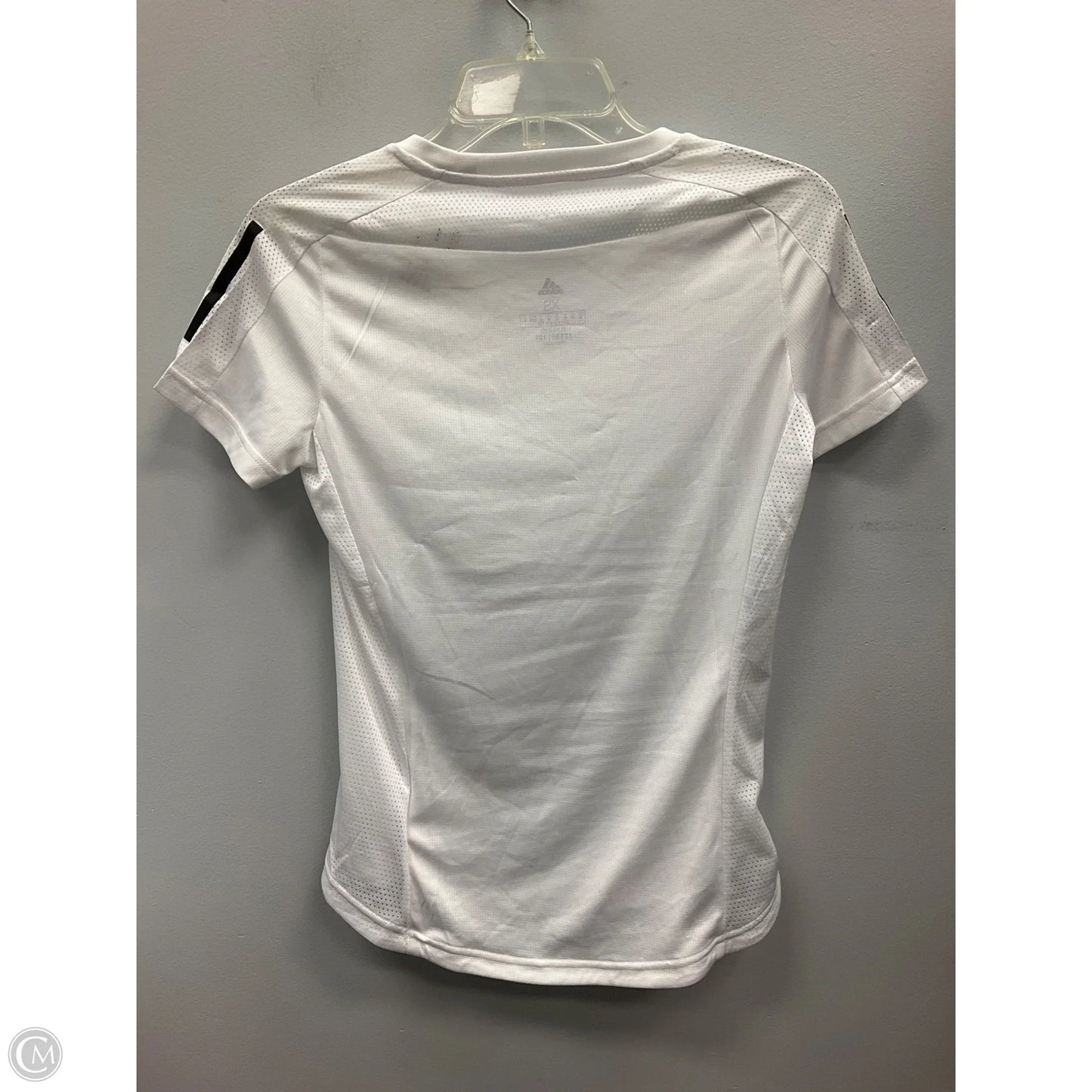 Athletic Top Short Sleeve By Adidas In White, Size: Xs
