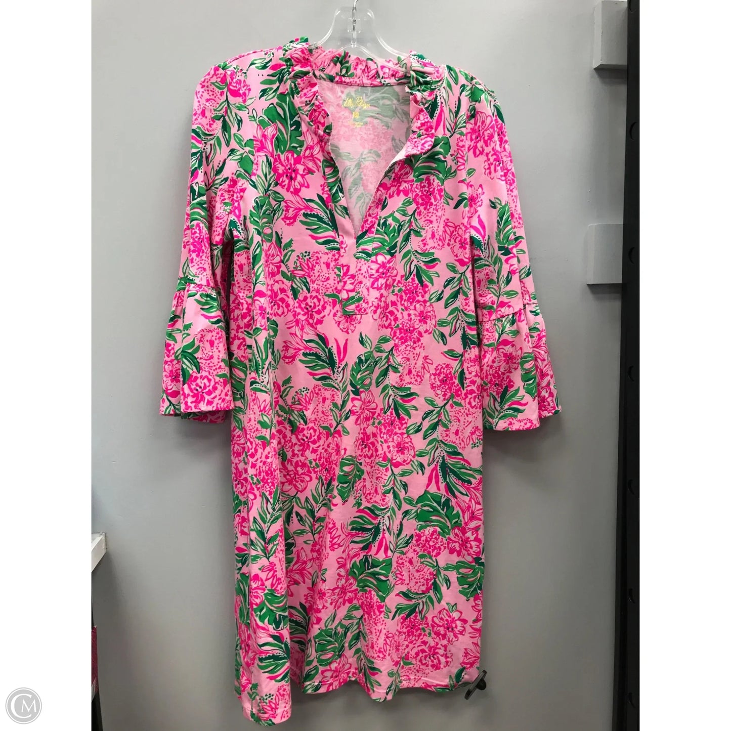 Dress Designer By Lilly Pulitzer In Green & Pink, Size: M