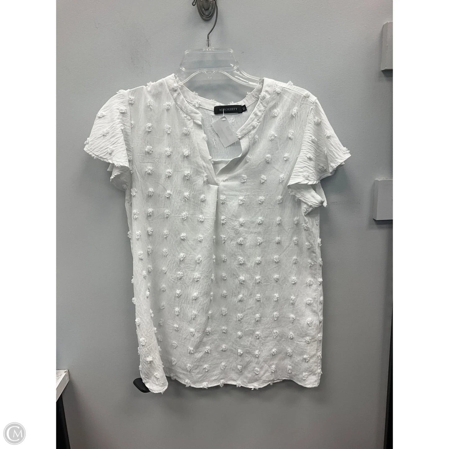 Top Short Sleeve By Merokeety In White, Size: M