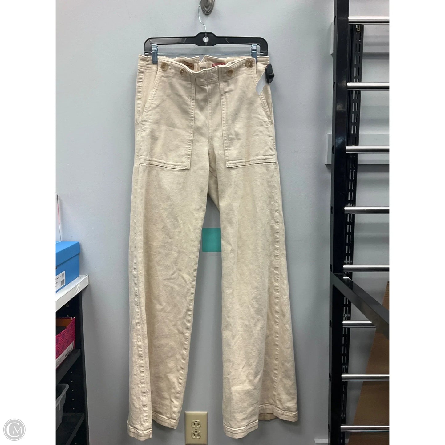 Jeans Wide Leg By Pilcro In Cream, Size: 8