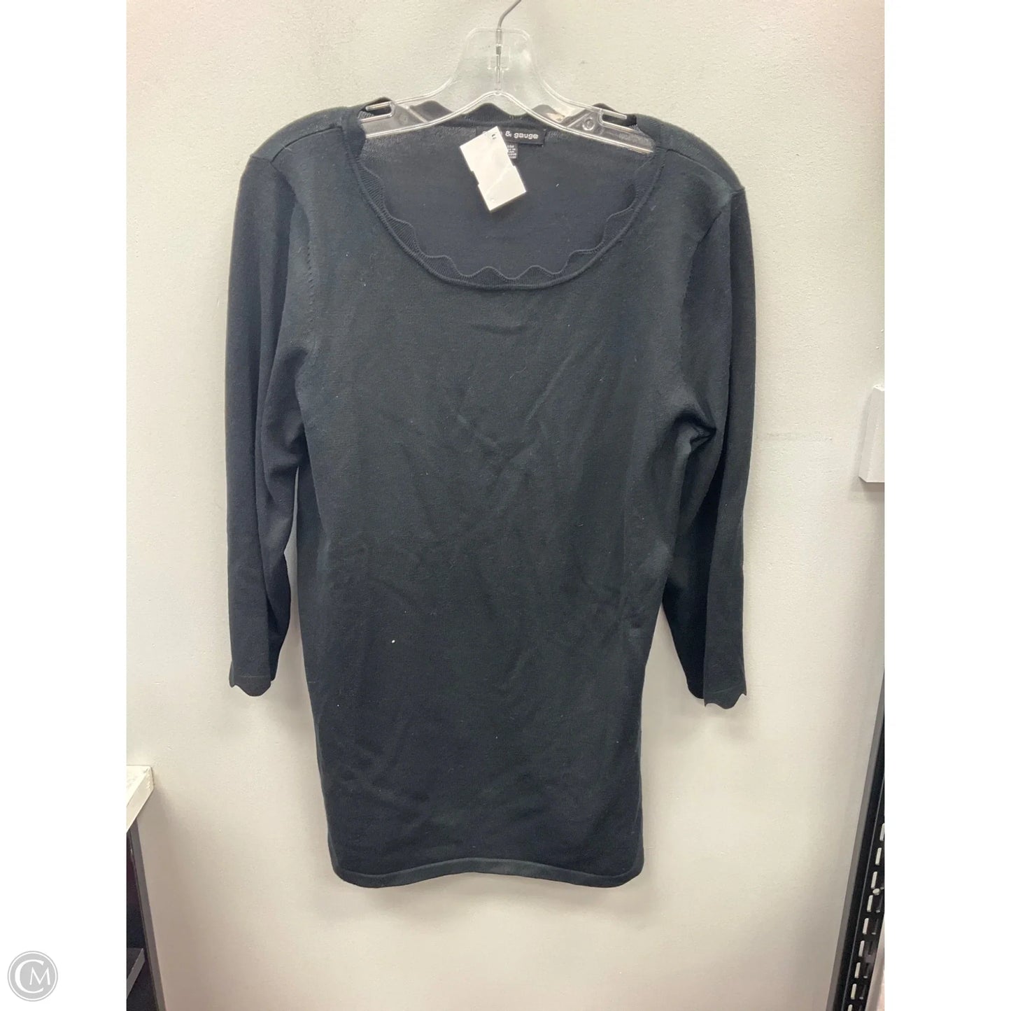 Top Long Sleeve By Cable And Gauge In Black, Size: M