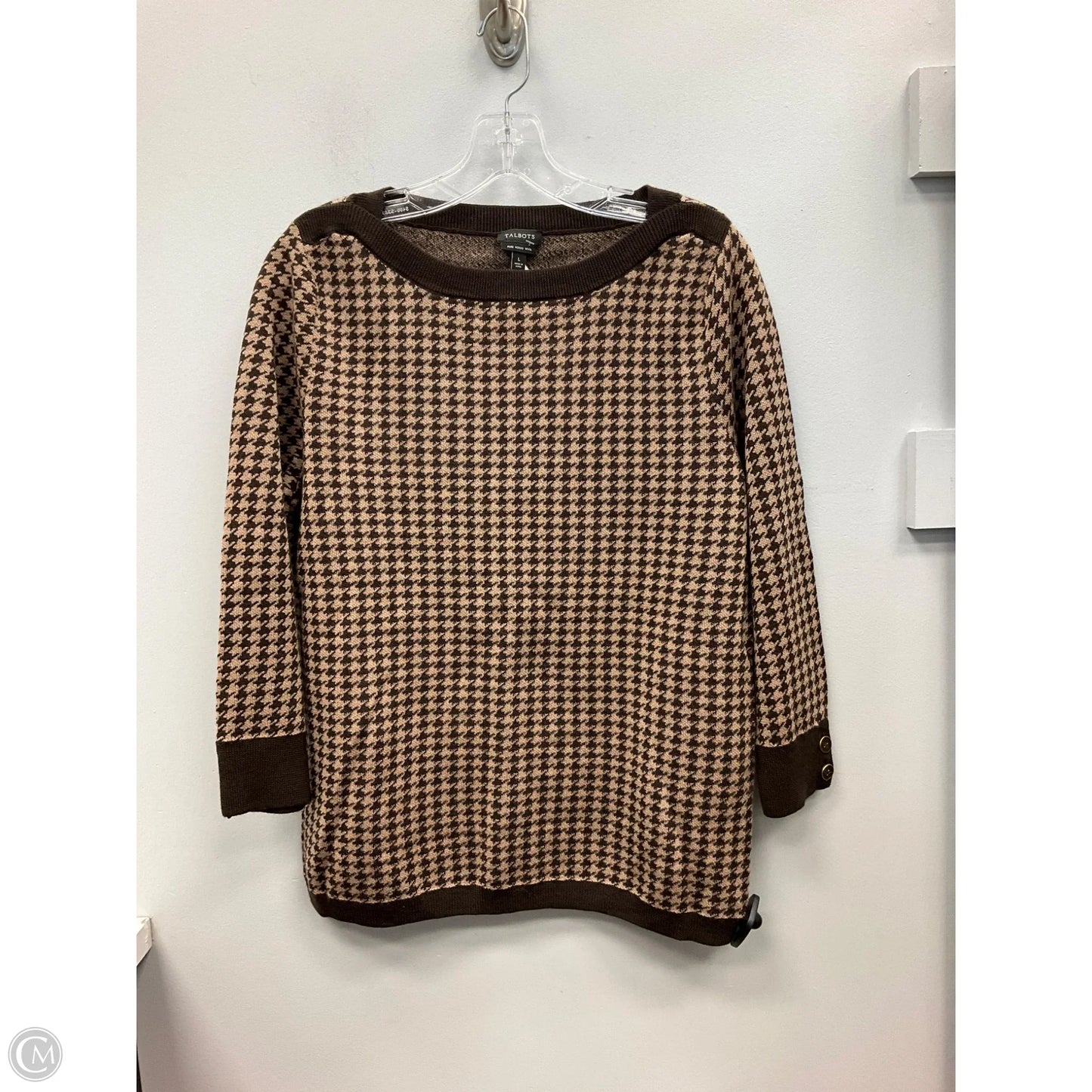 Sweater By Talbots In Brown, Size: L