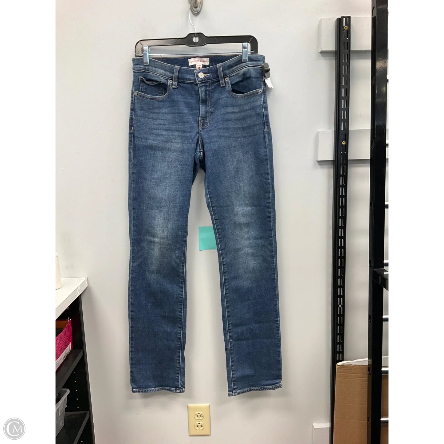Jeans Straight By Lucky Brand In Blue Denim, Size: 8