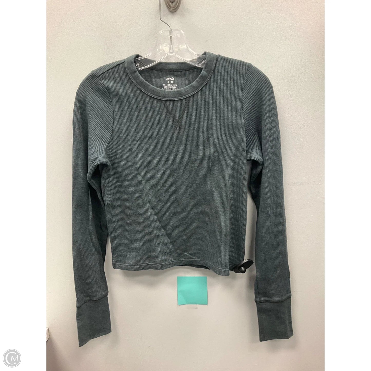 Top Long Sleeve By Aerie In Grey, Size: M