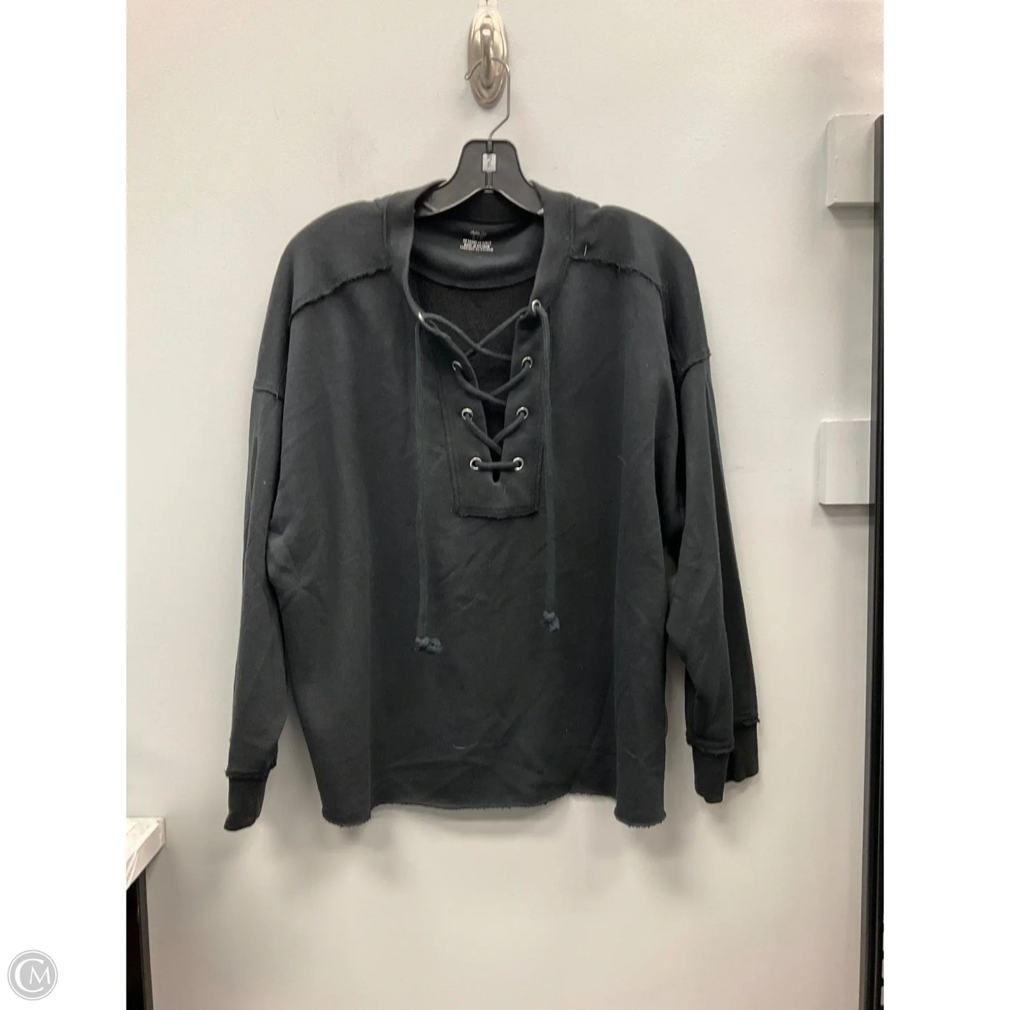 Sweatshirt Crewneck By Aerie In Black, Size: M