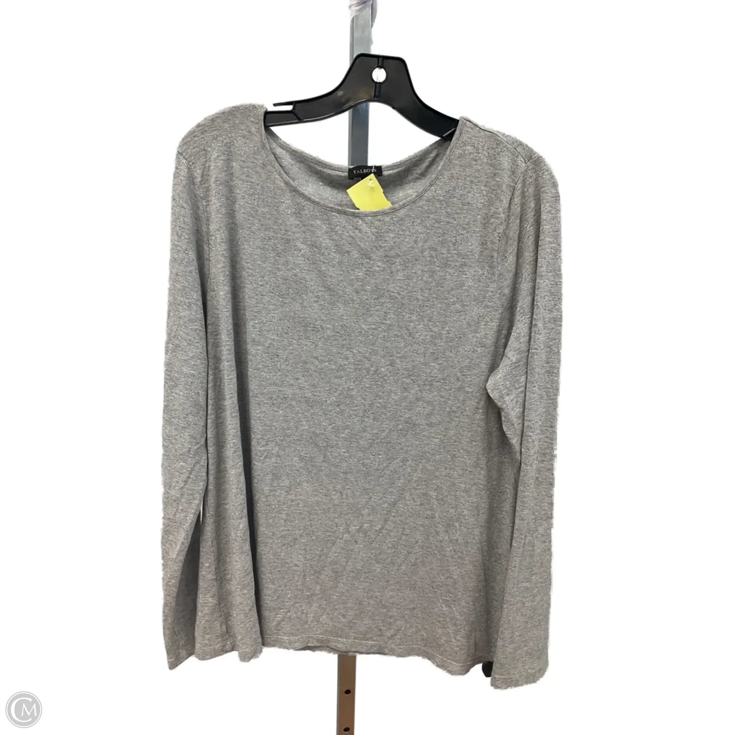 Top Long Sleeve By Talbots In Grey, Size: Xl