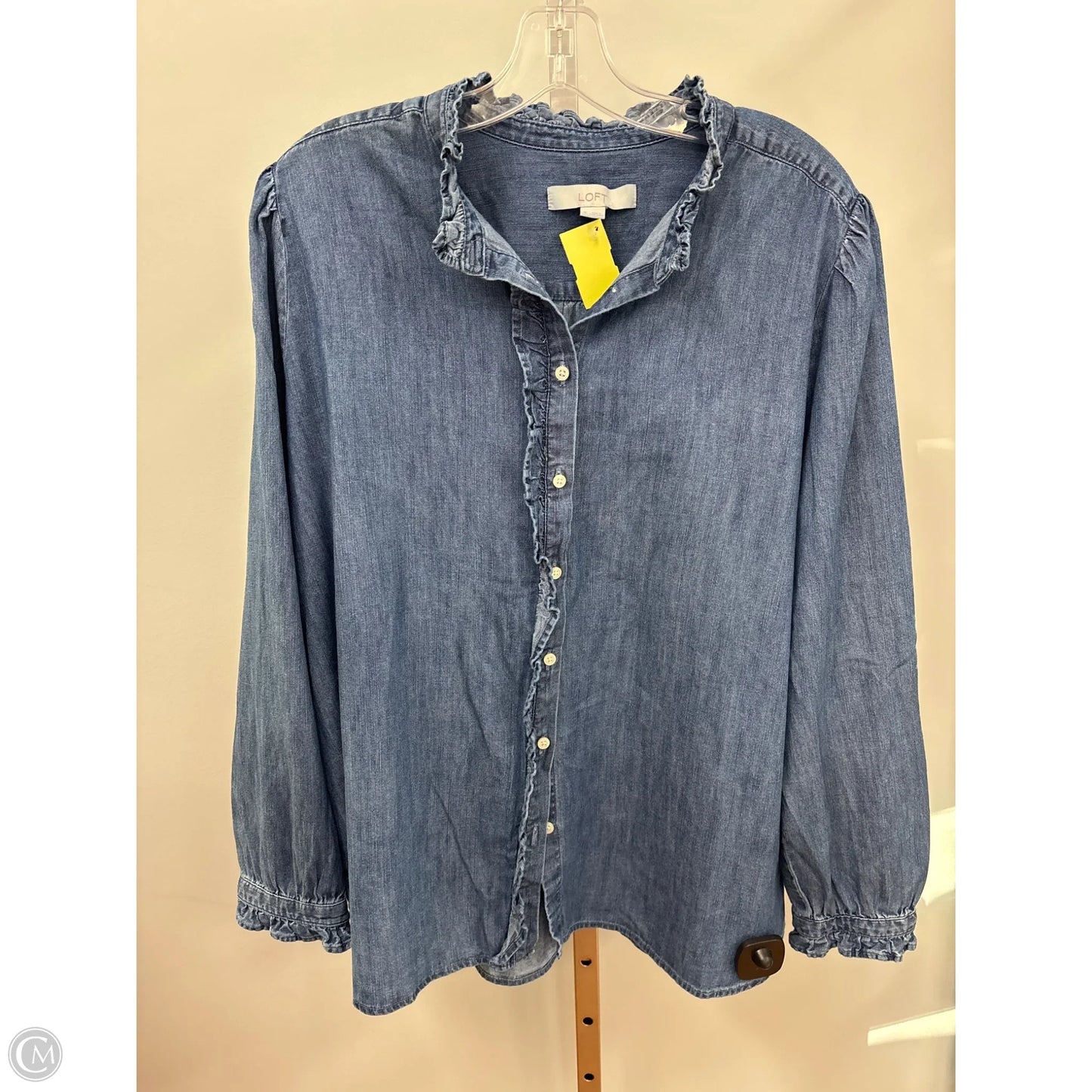 Top Long Sleeve By Loft In Blue, Size: Xl