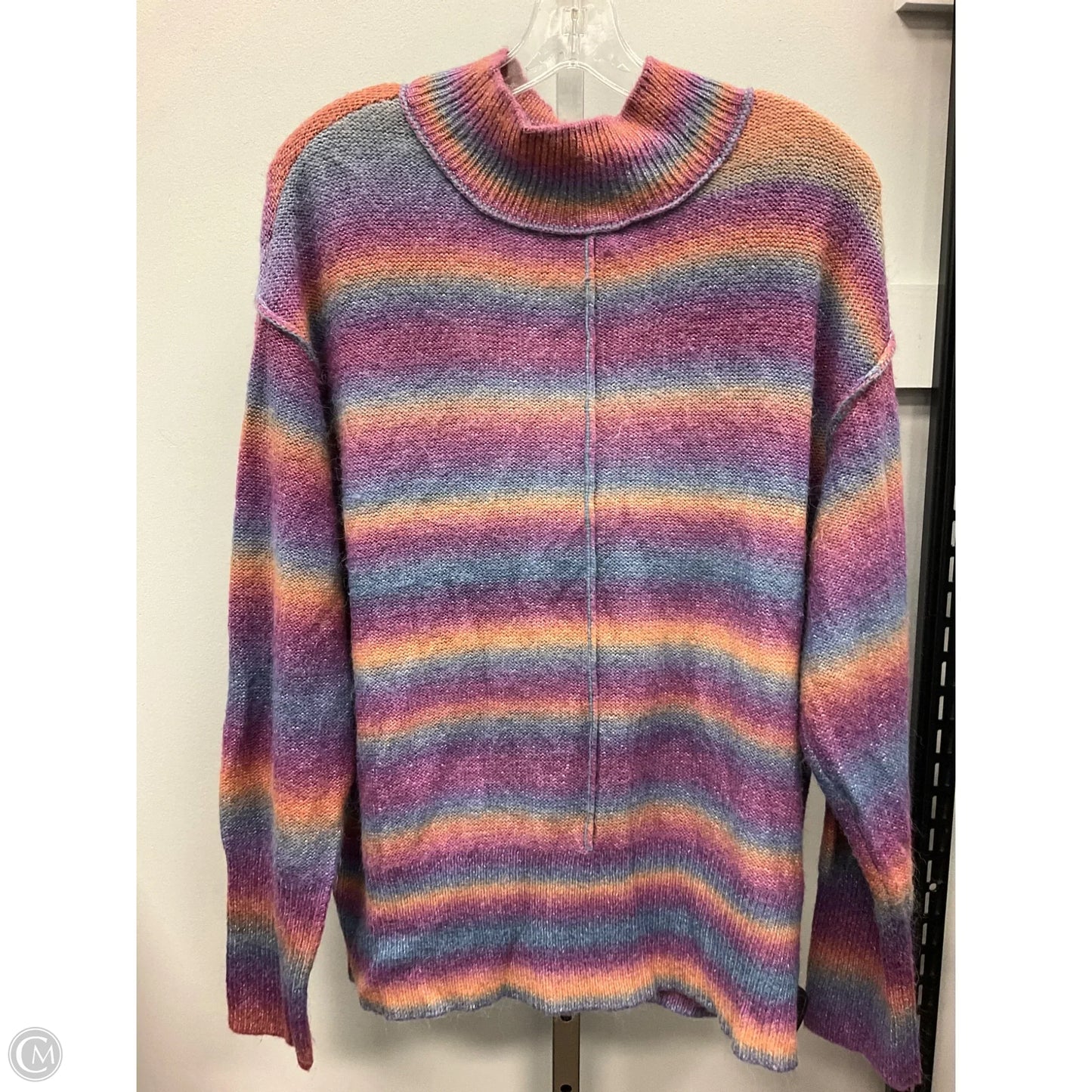 Sweater By Beachlunchlounge In Rainbow Print, Size: Xl