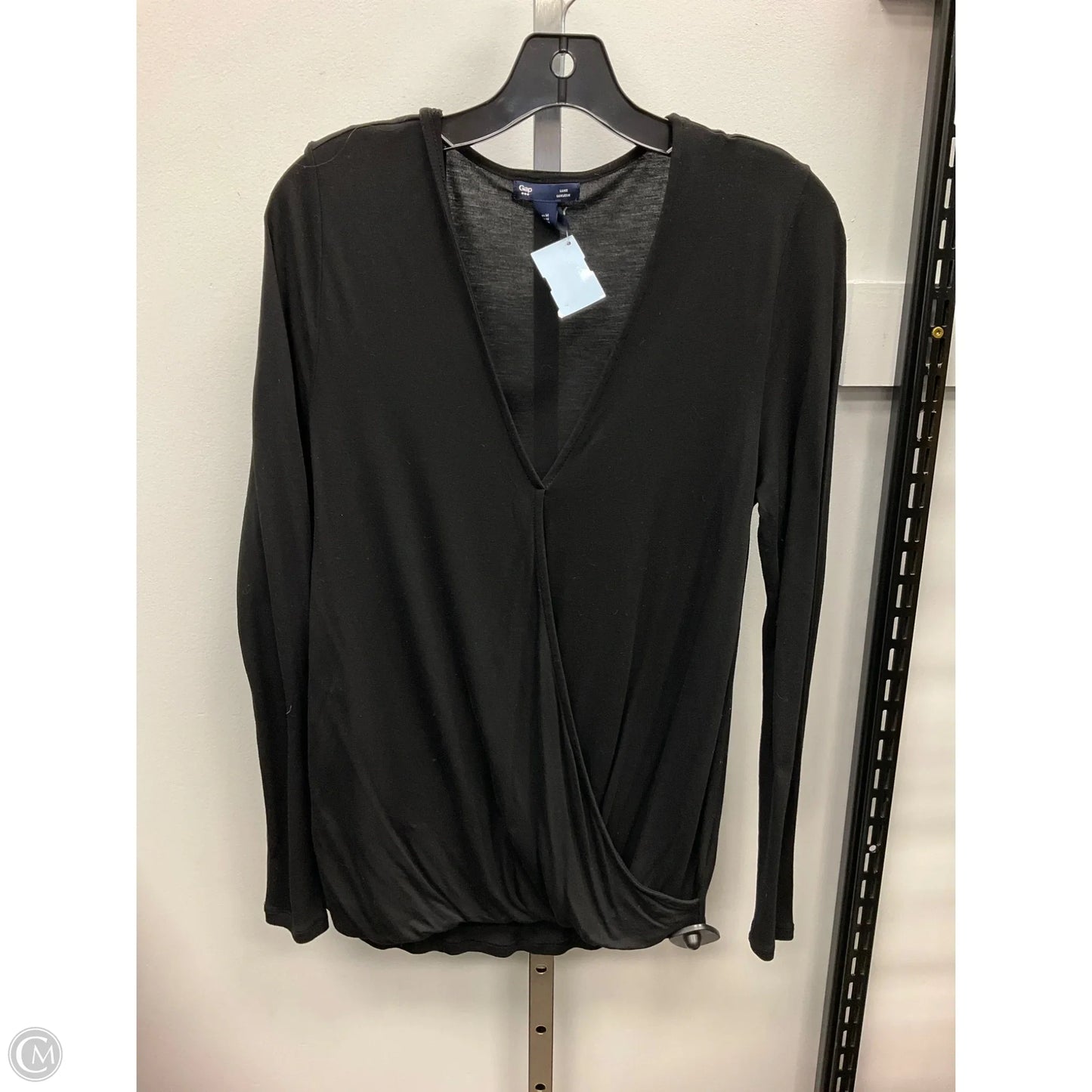 Top Long Sleeve By Gap In Black, Size: M