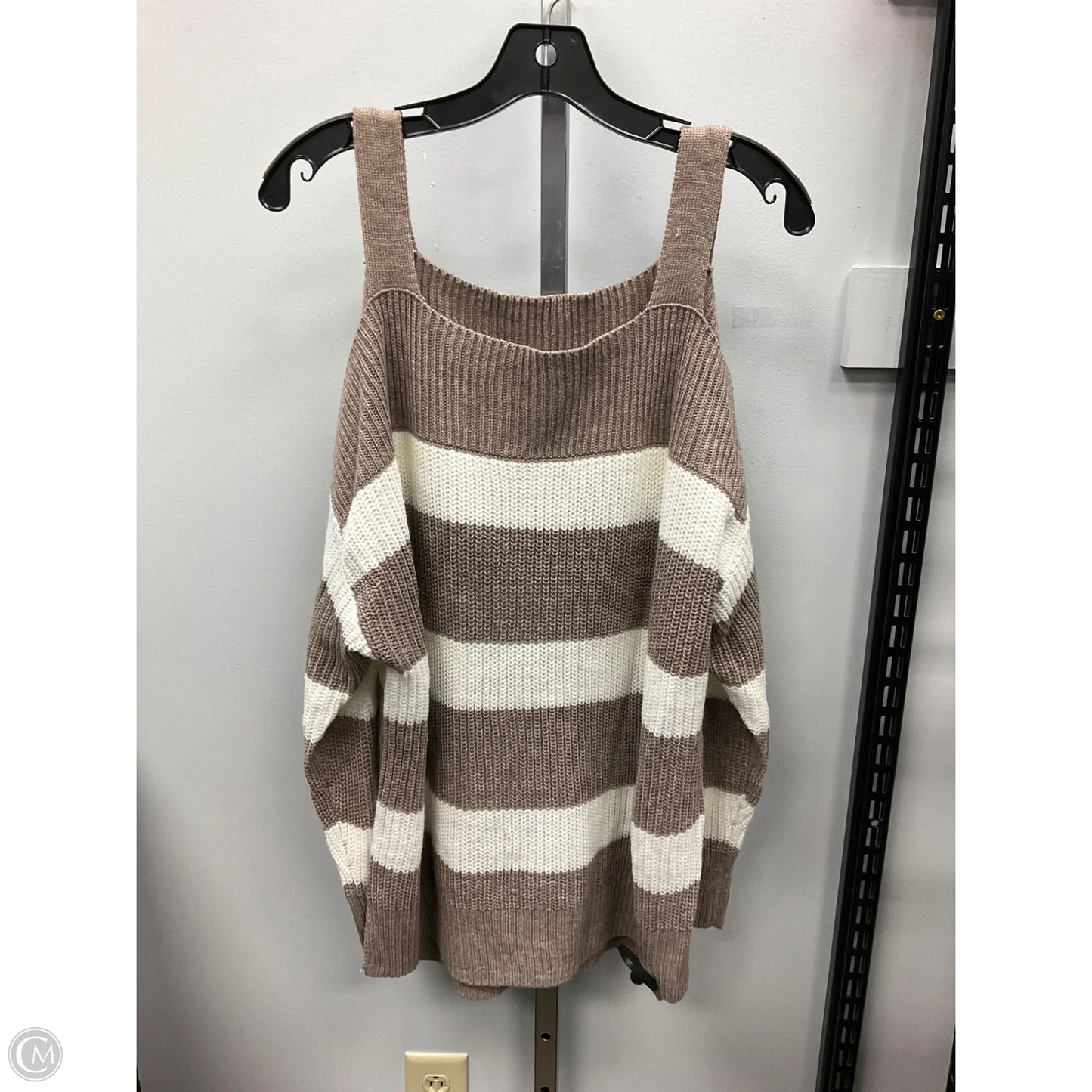 Sweater By New York And Co In Cream & Tan, Size: L