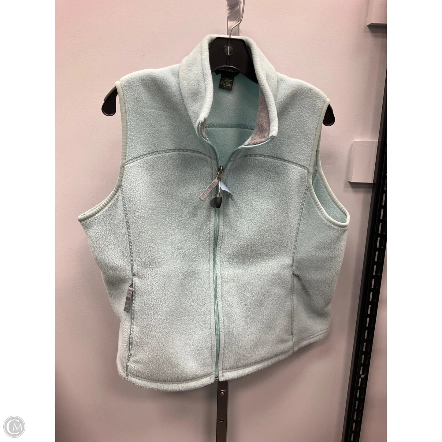 Vest Fleece By Eddie Bauer In Teal, Size: Xl