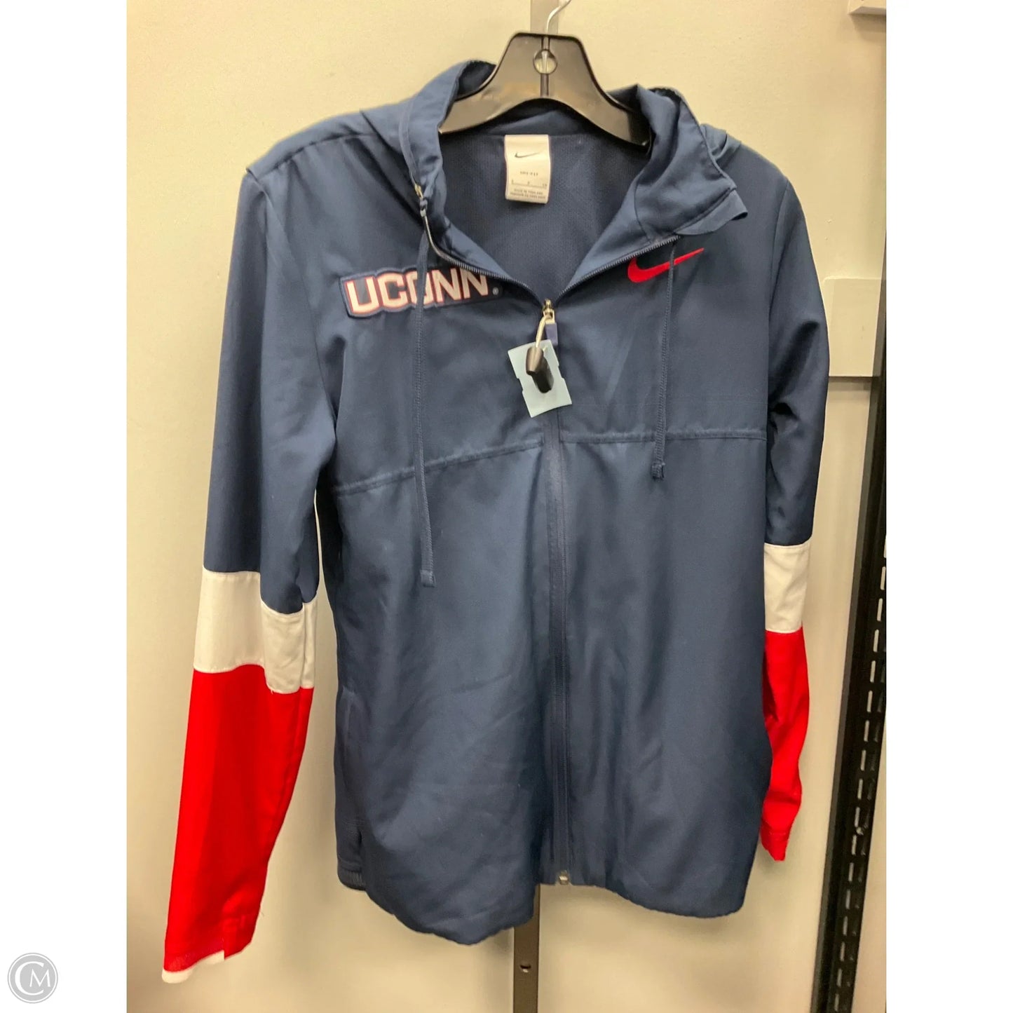 Athletic Jacket By Nike In Blue & Red & White, Size: Sp