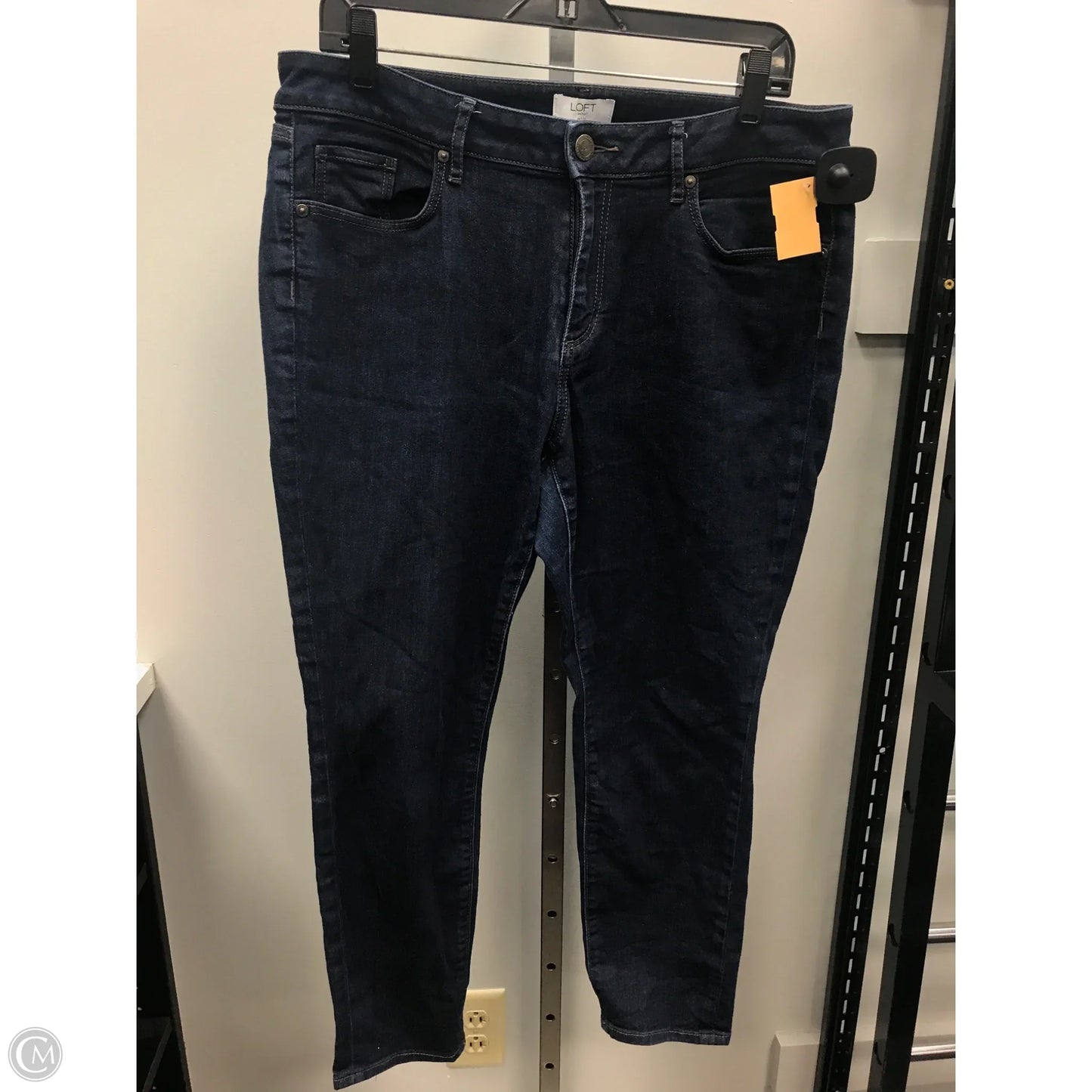 Jeans Straight By Loft In Blue Denim, Size: 14