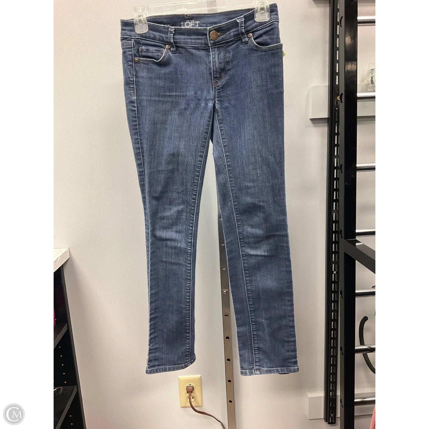 Jeans Straight By Loft In Blue, Size: 0p