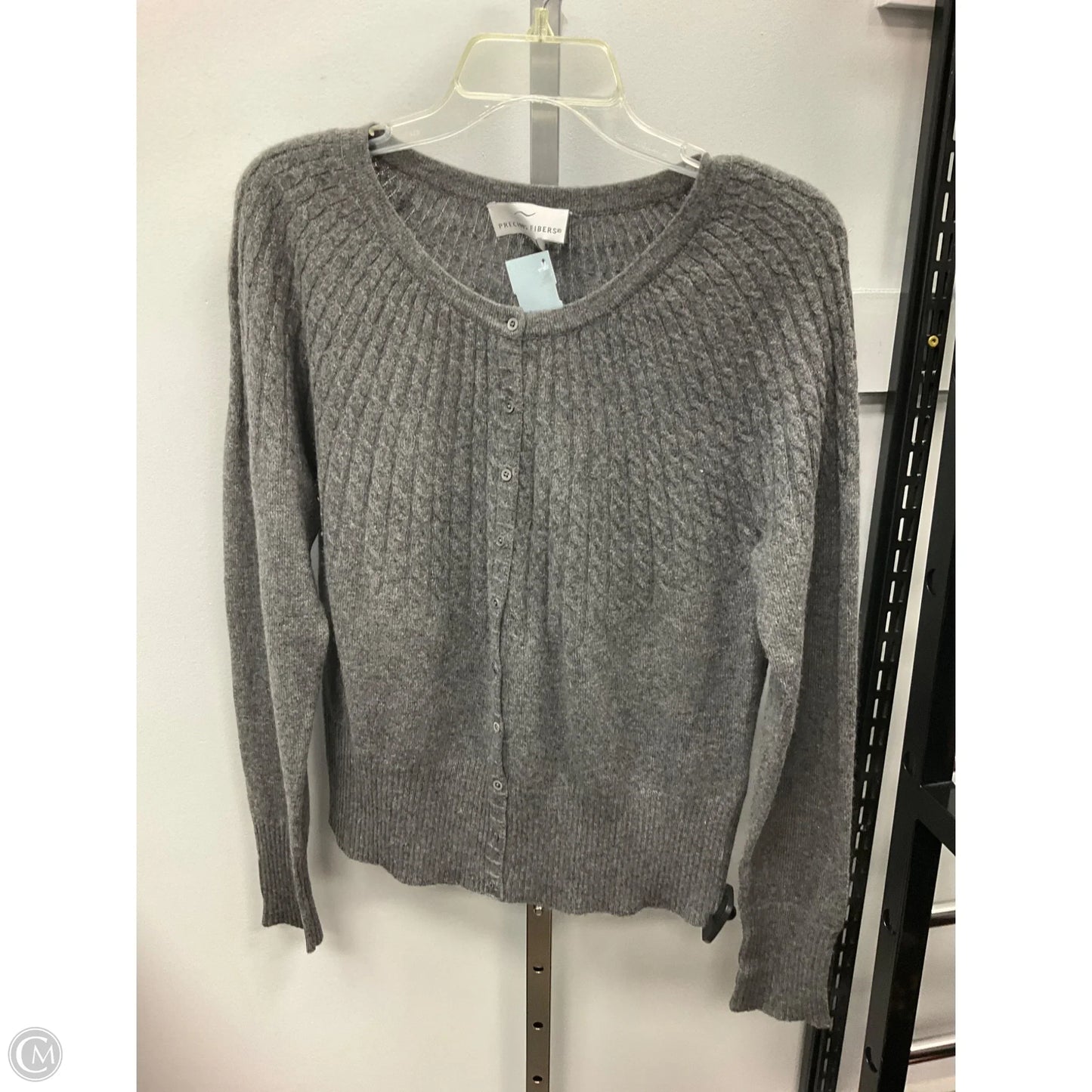 Sweater Cardigan Cashmere By Cmc In Grey, Size: M