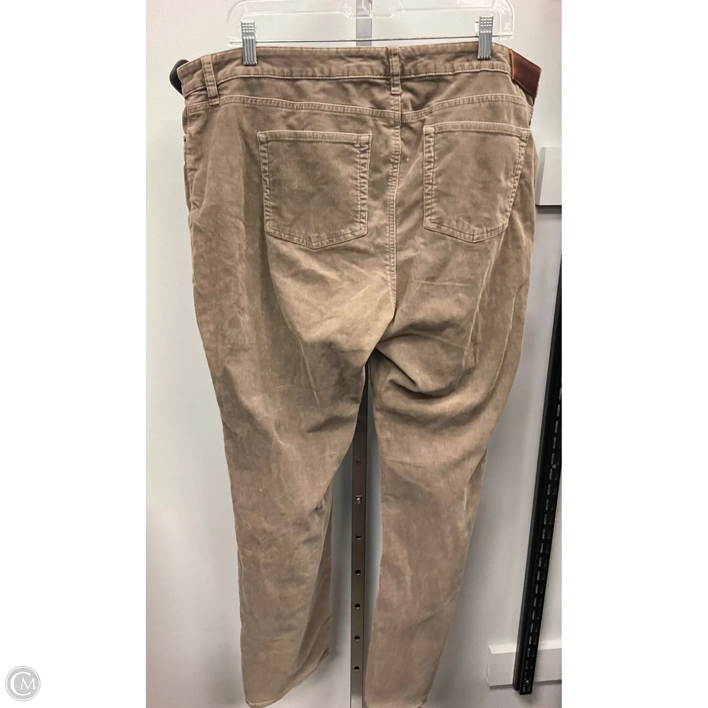 Pants Corduroy By Lauren By Ralph Lauren In Tan, Size: 16