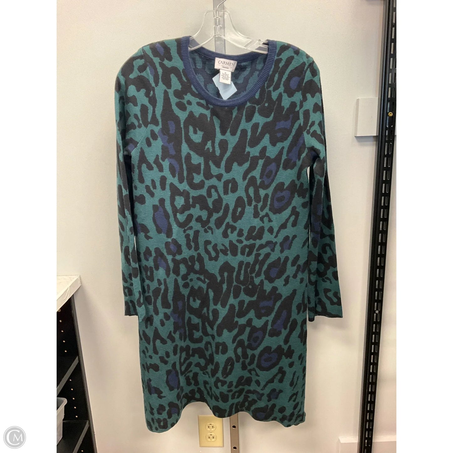 Dress Sweater By Carmen By Carmen Marc Valvo In Animal Print, Size: M