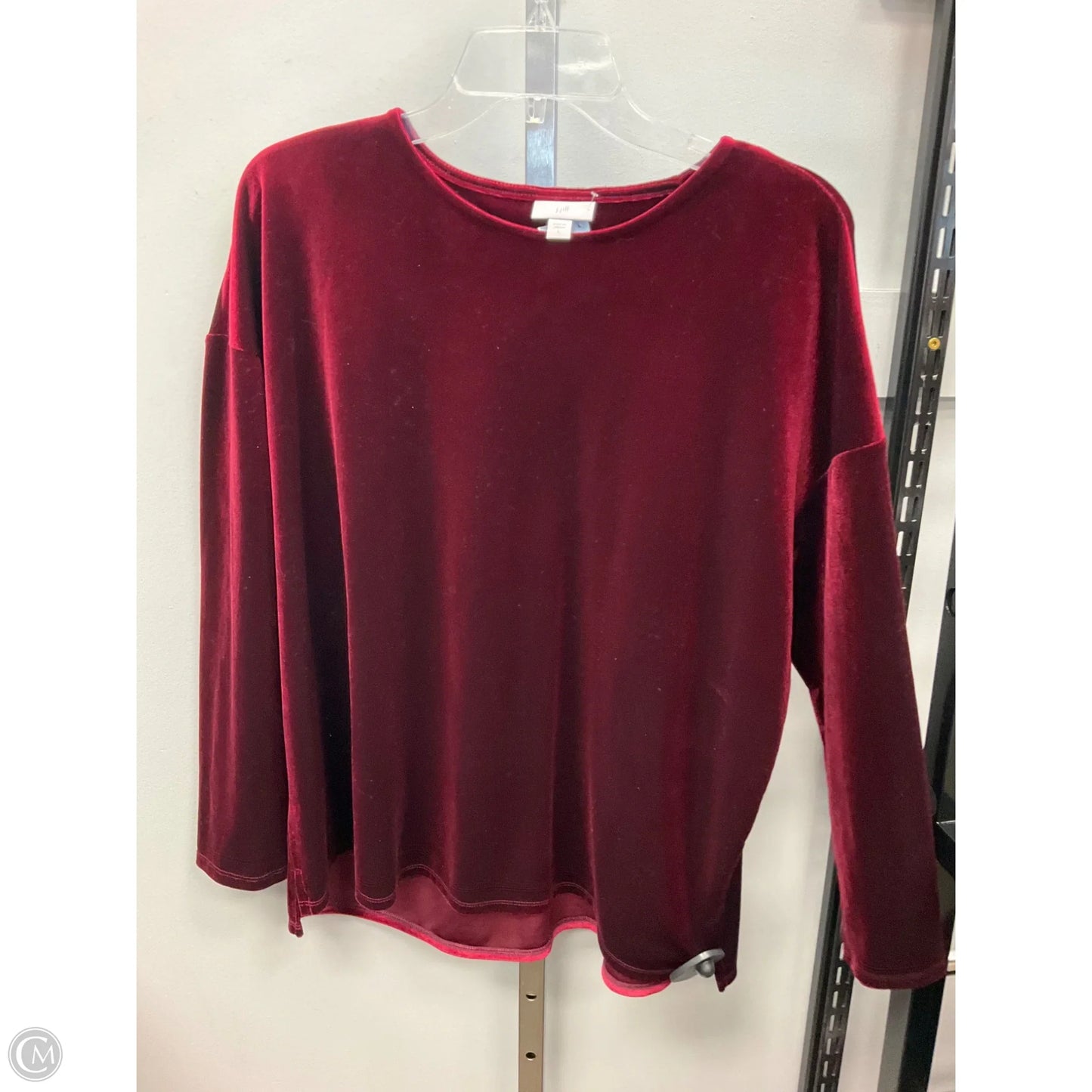 Top Long Sleeve By J. Jill In Maroon, Size: L