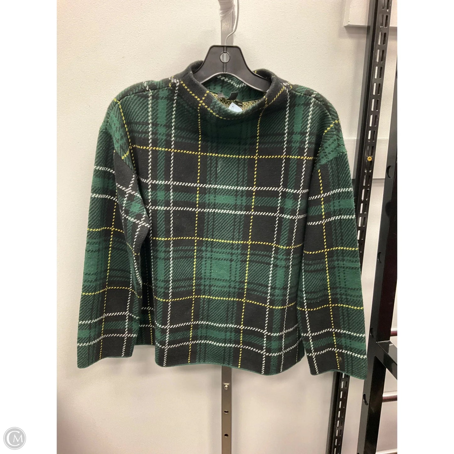 Sweater By Ann Taylor In Plaid Pattern, Size: S