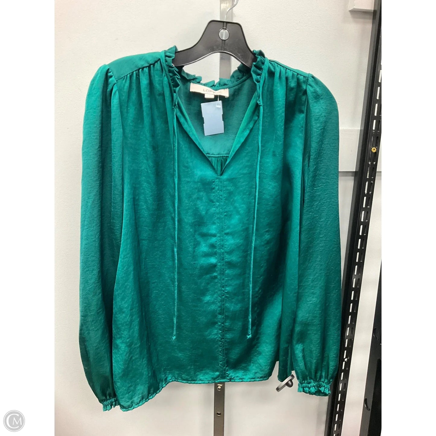 Top Long Sleeve By Loft In Green, Size: M