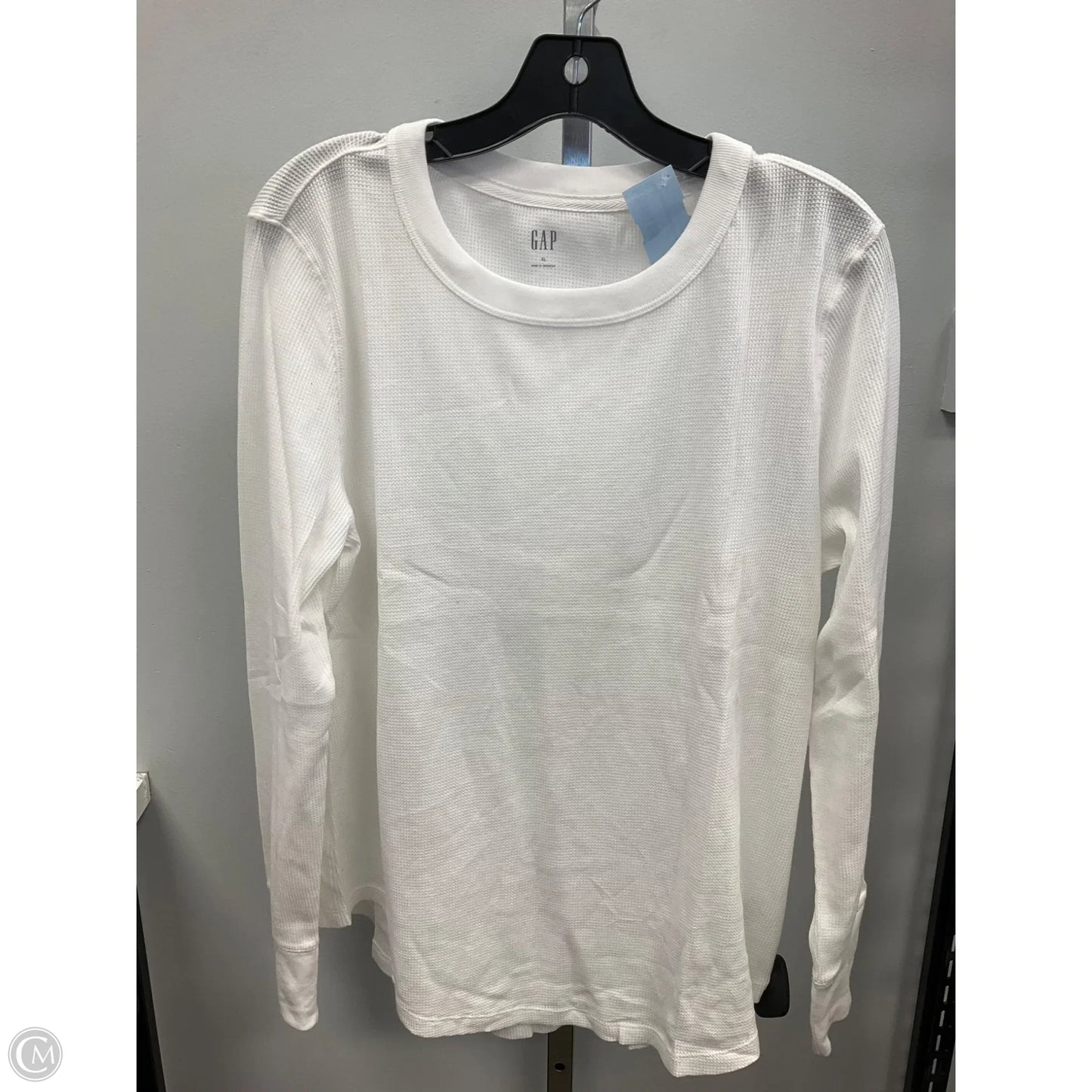 Top Long Sleeve Basic By Gap In White, Size: Xl