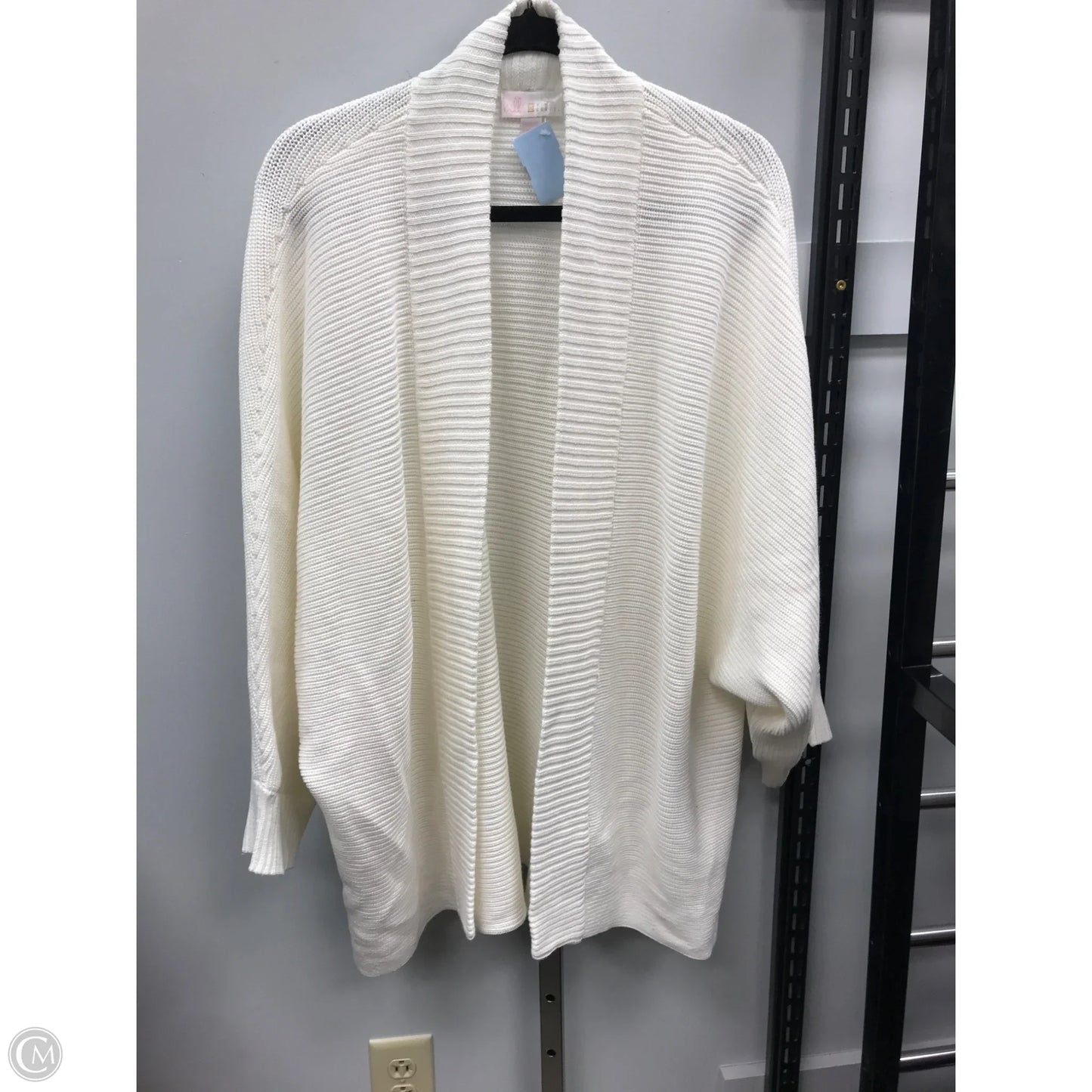 Sweater Cardigan By Belle By Kim Gravel In Ivory, Size: 3x