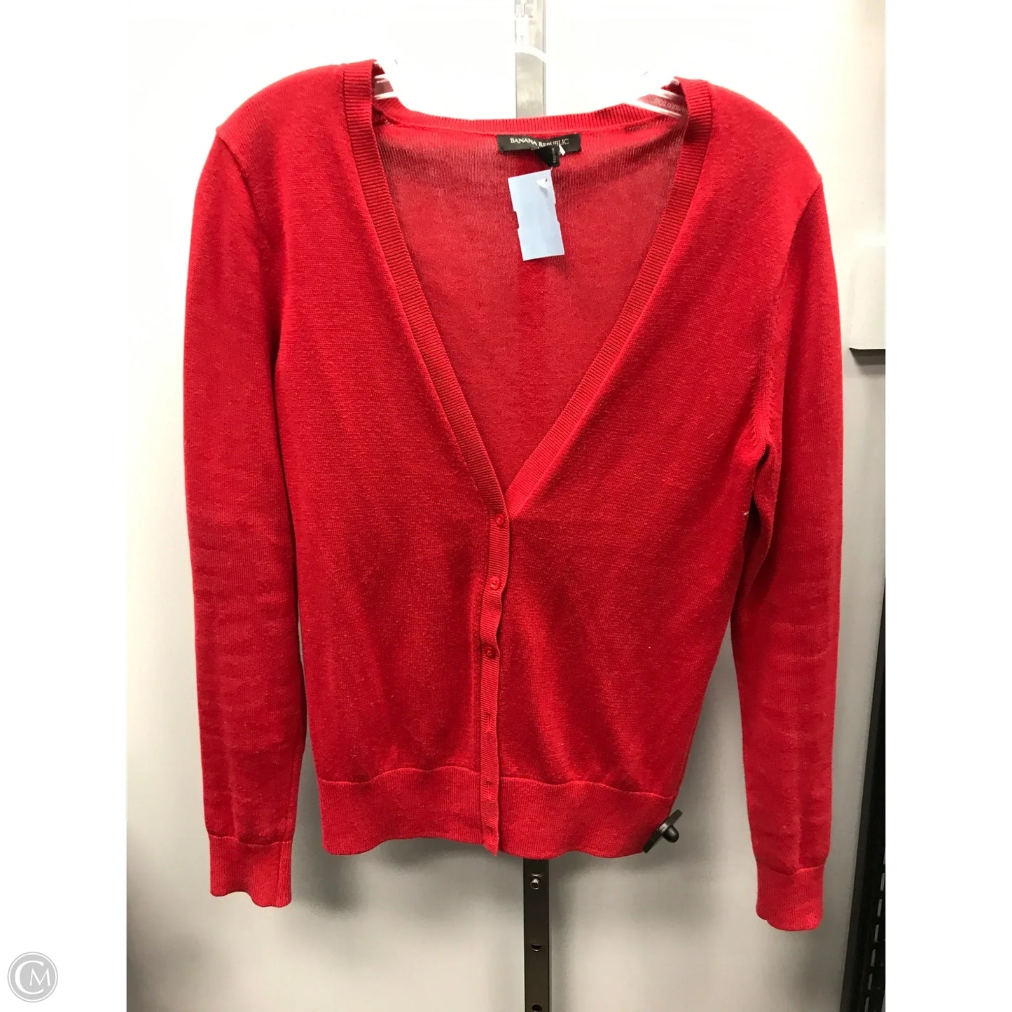 Sweater Cardigan By Banana Republic In Red, Size: S