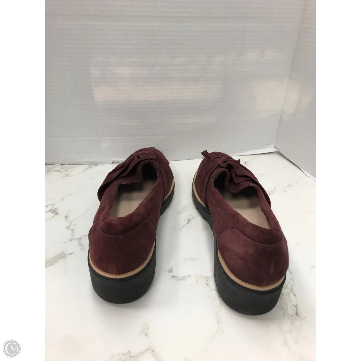 Shoes Heels Platform By Clarks In Maroon, Size: 11